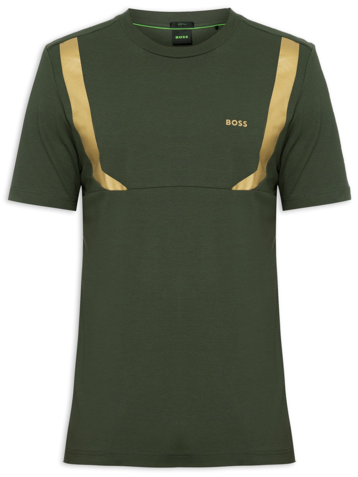 Camiseta Masculina Tee Recorte Verde Boss