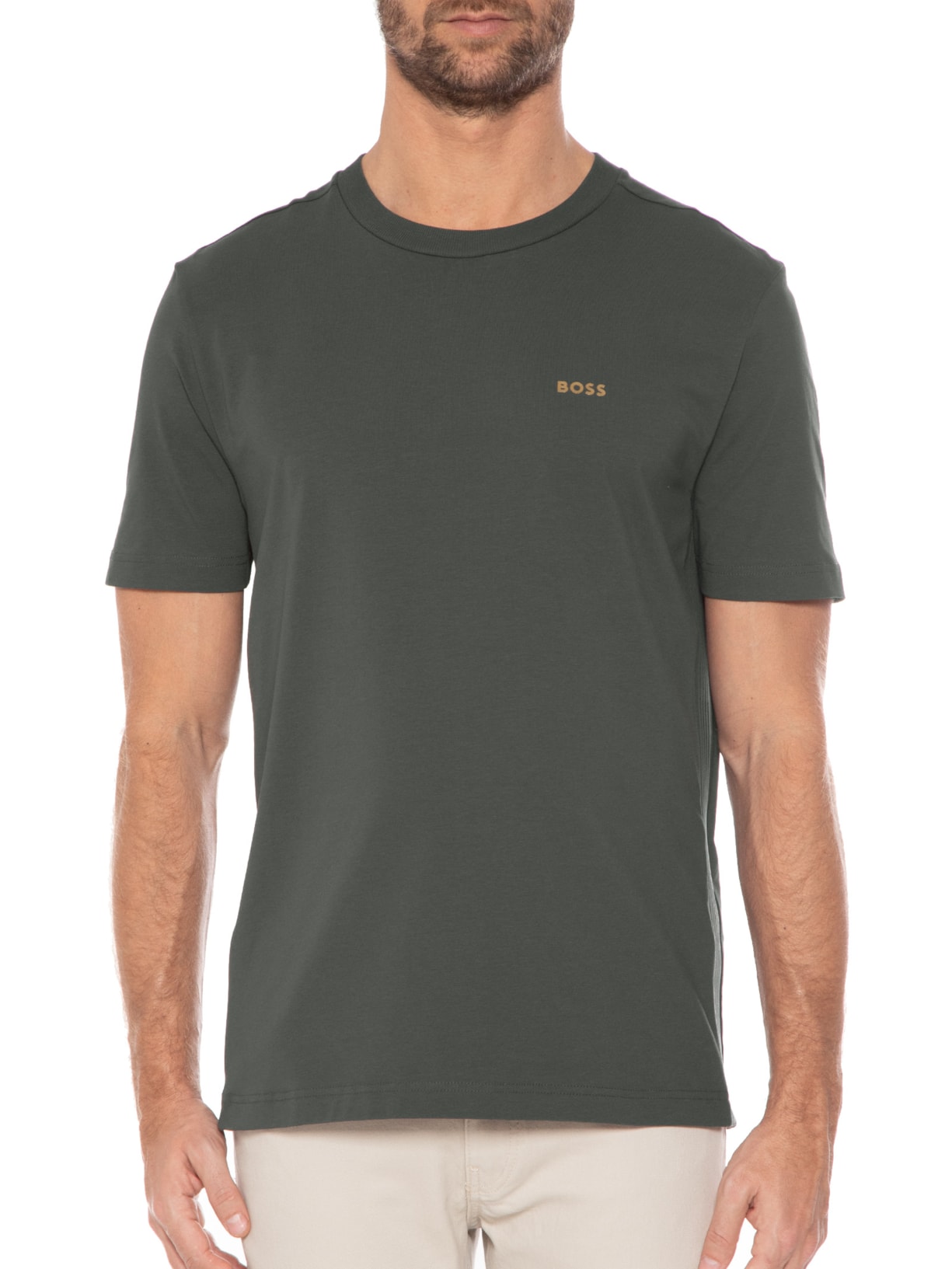 Camiseta Masculina Tee Tape Cinza Boss