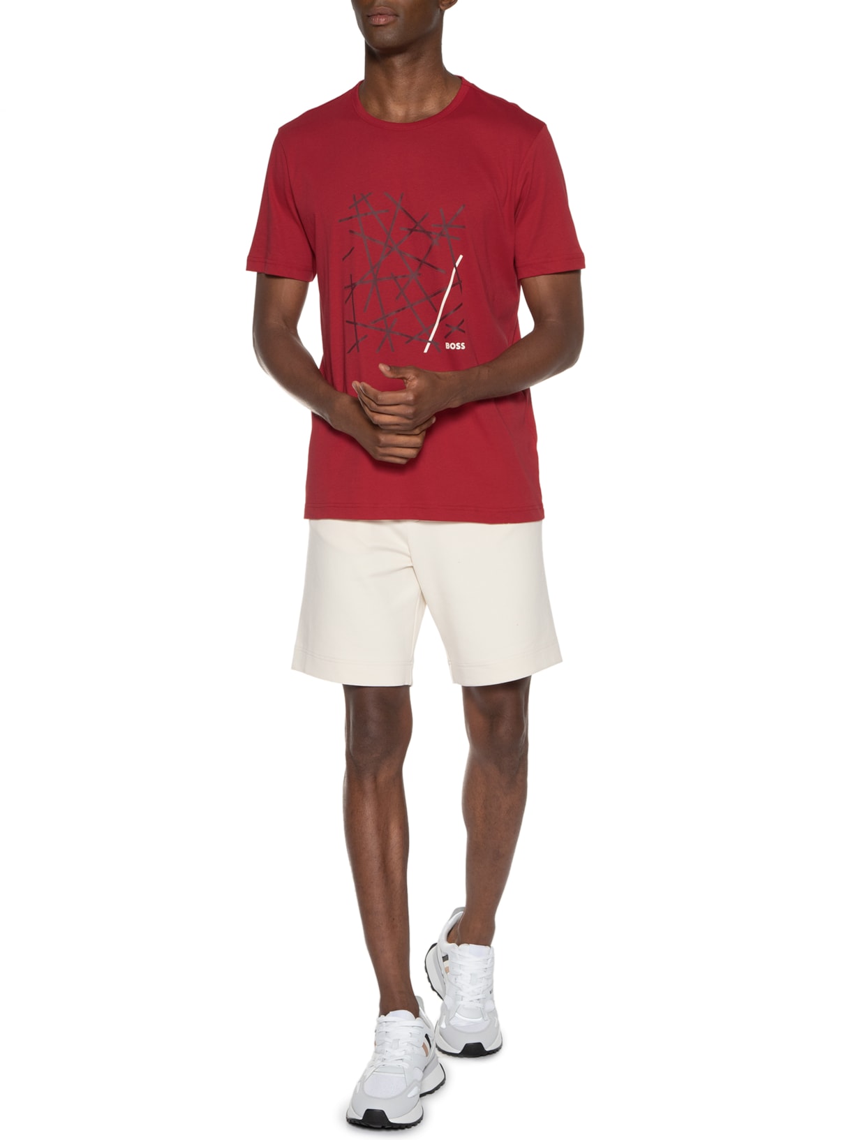 Camiseta Masculina Tee Vermelho Boss