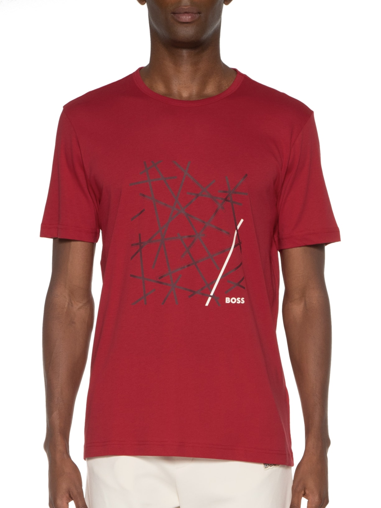 Camiseta Masculina Tee Vermelho Boss