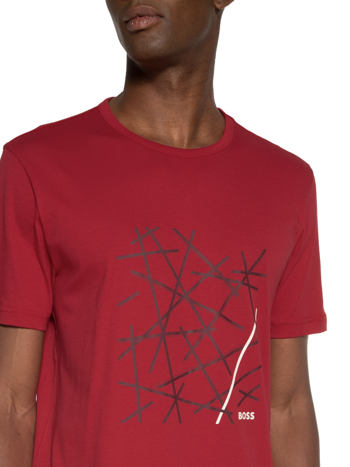 Camiseta Masculina Tee Vermelho Boss