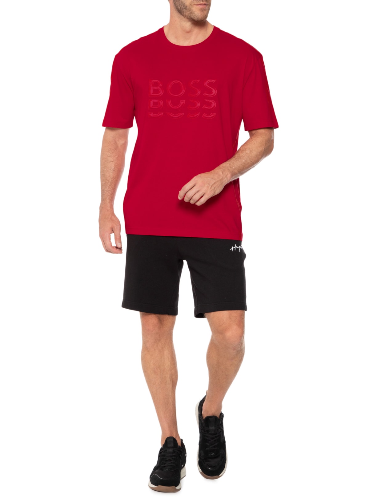 Camiseta Masculina Tee Vermelho Boss