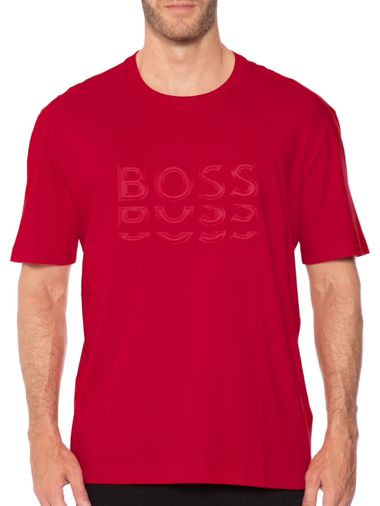 Camiseta Masculina Tee Vermelho Boss