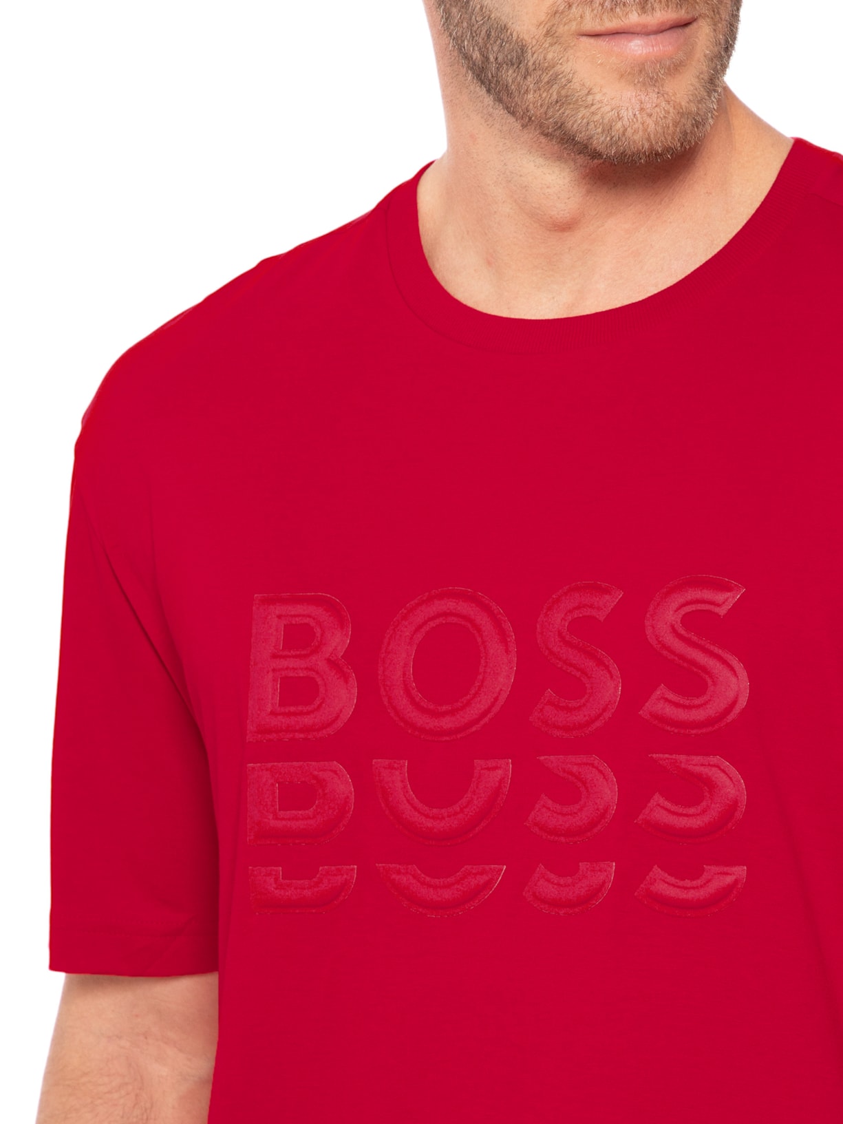 Camiseta Masculina Tee Vermelho Boss