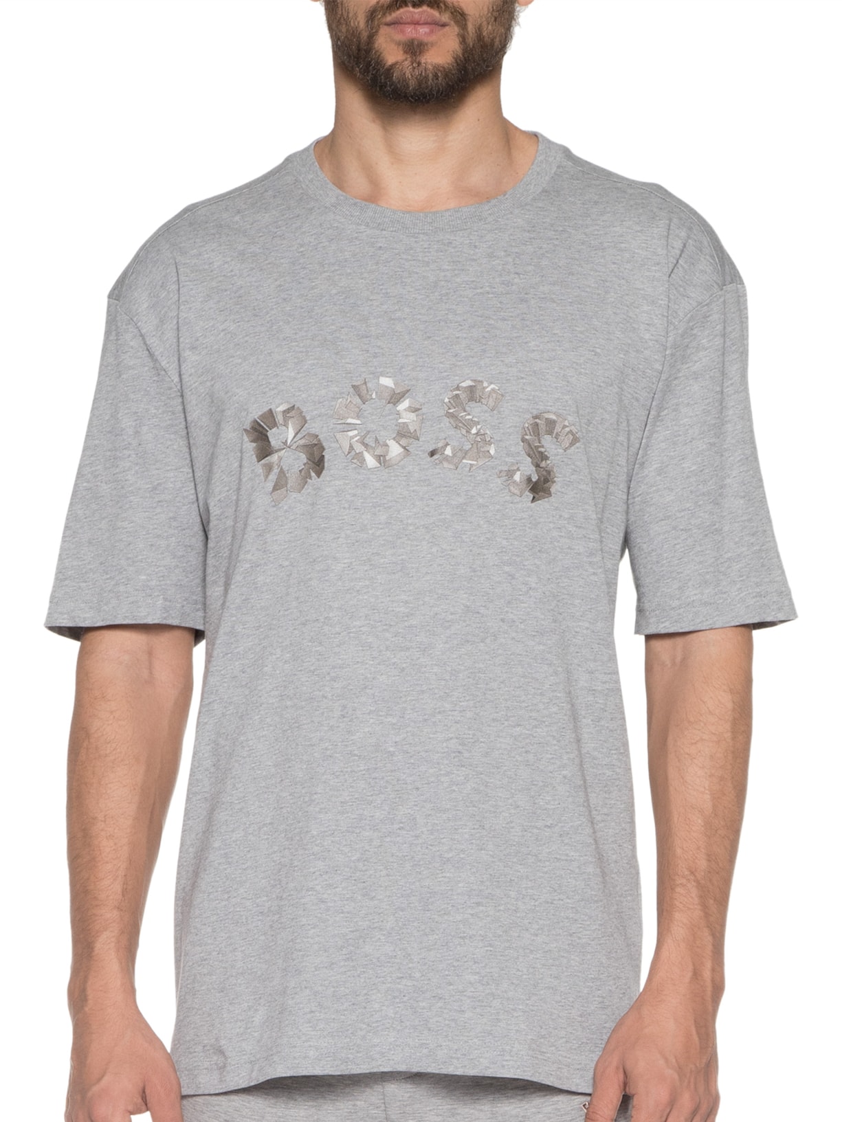 Camiseta Masculina Teego Cinza Boss