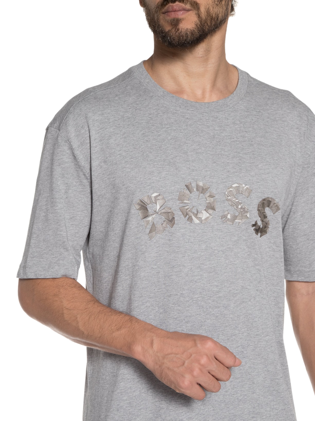 Camiseta Masculina Teego Cinza Boss