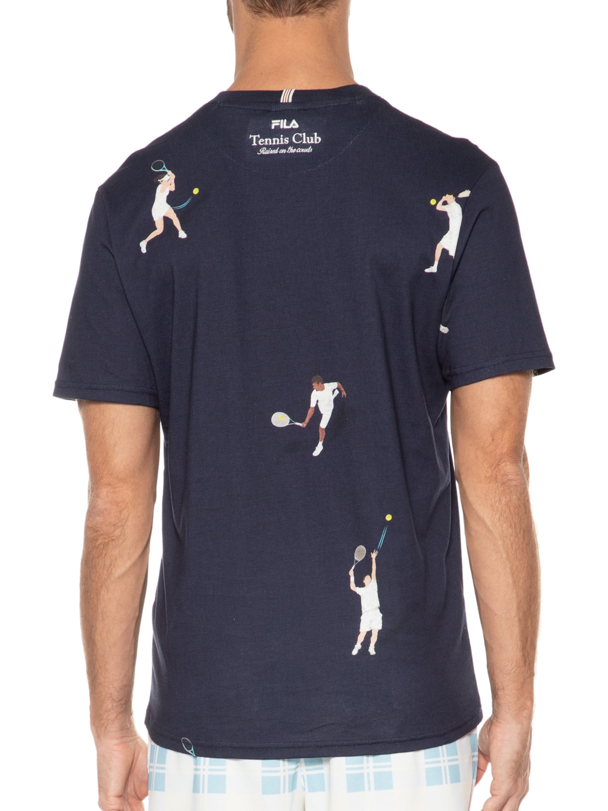 Camiseta Masculina Tennis Club Players Azul Fila