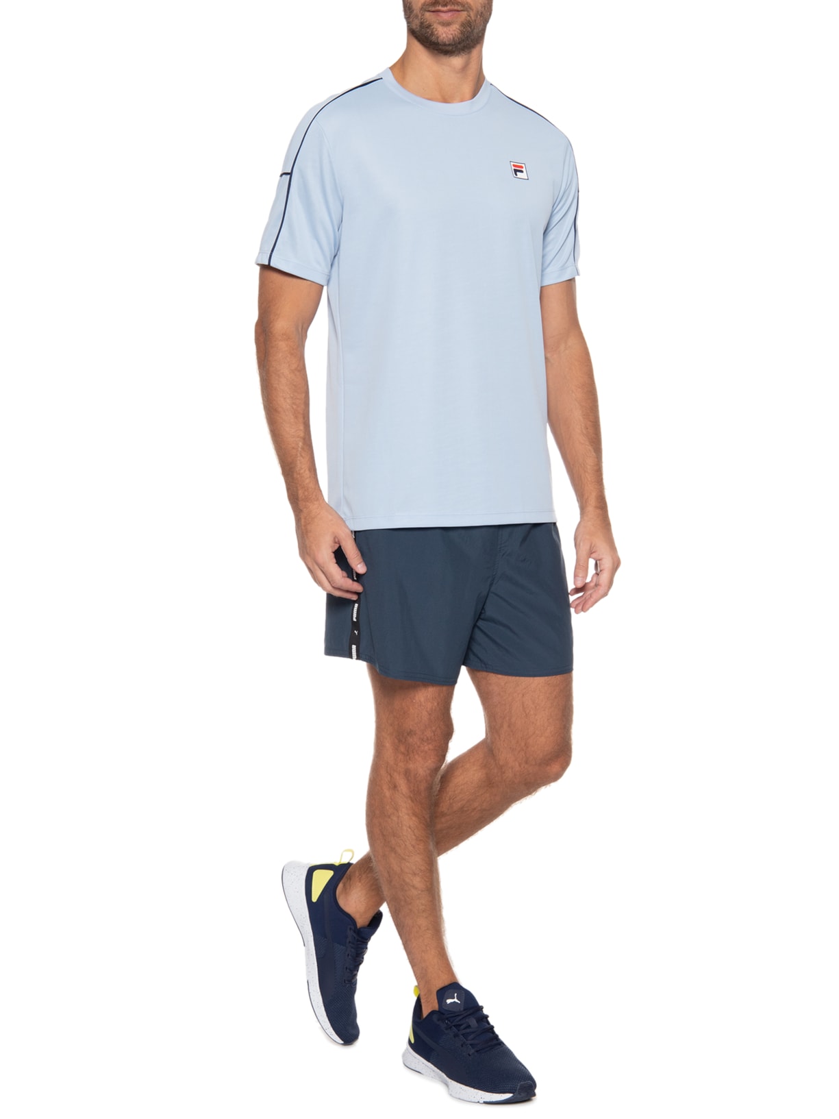 Camiseta Masculina Tennis Line Azul Fila