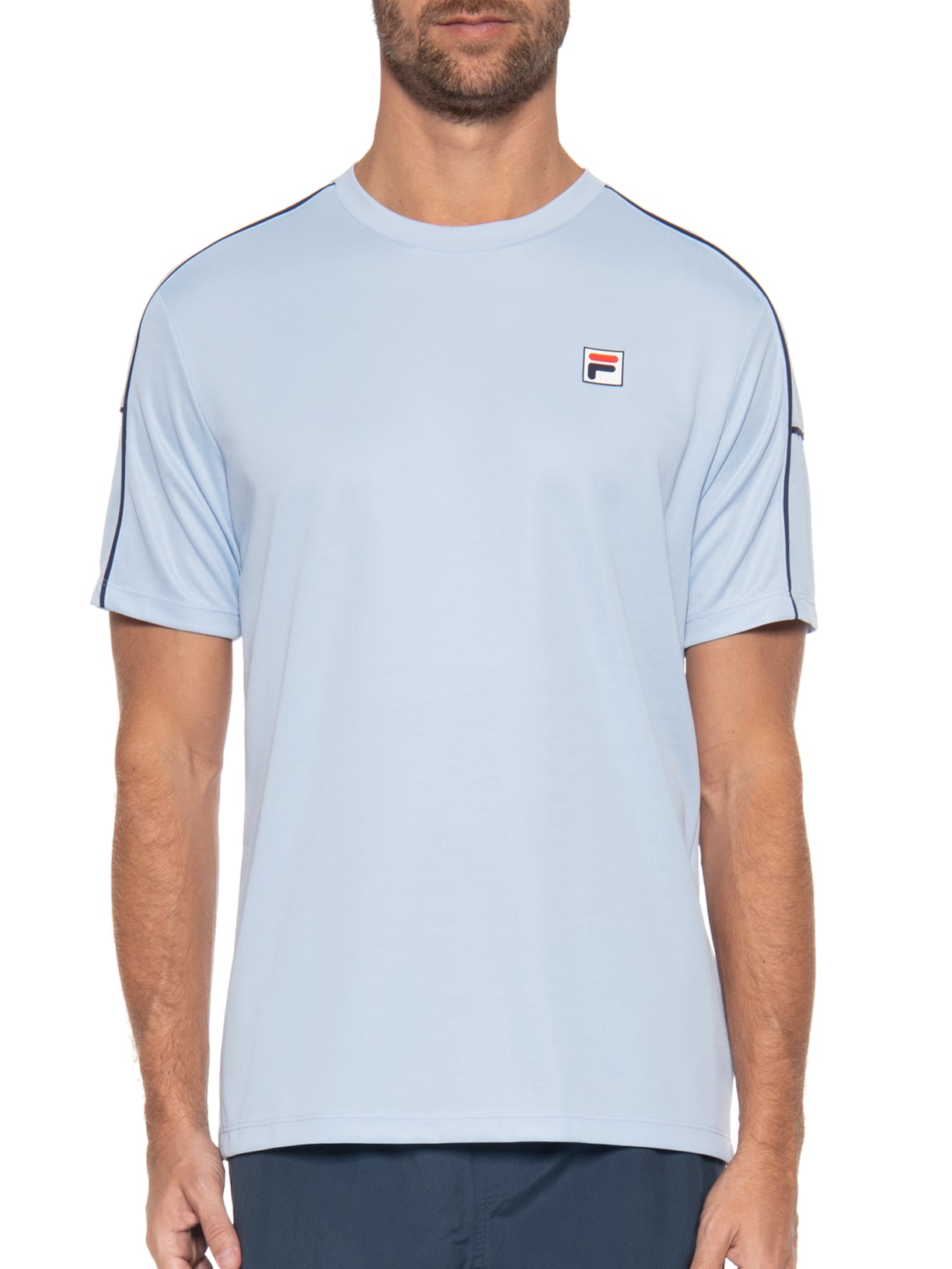 Camiseta Masculina Tennis Line Azul Fila