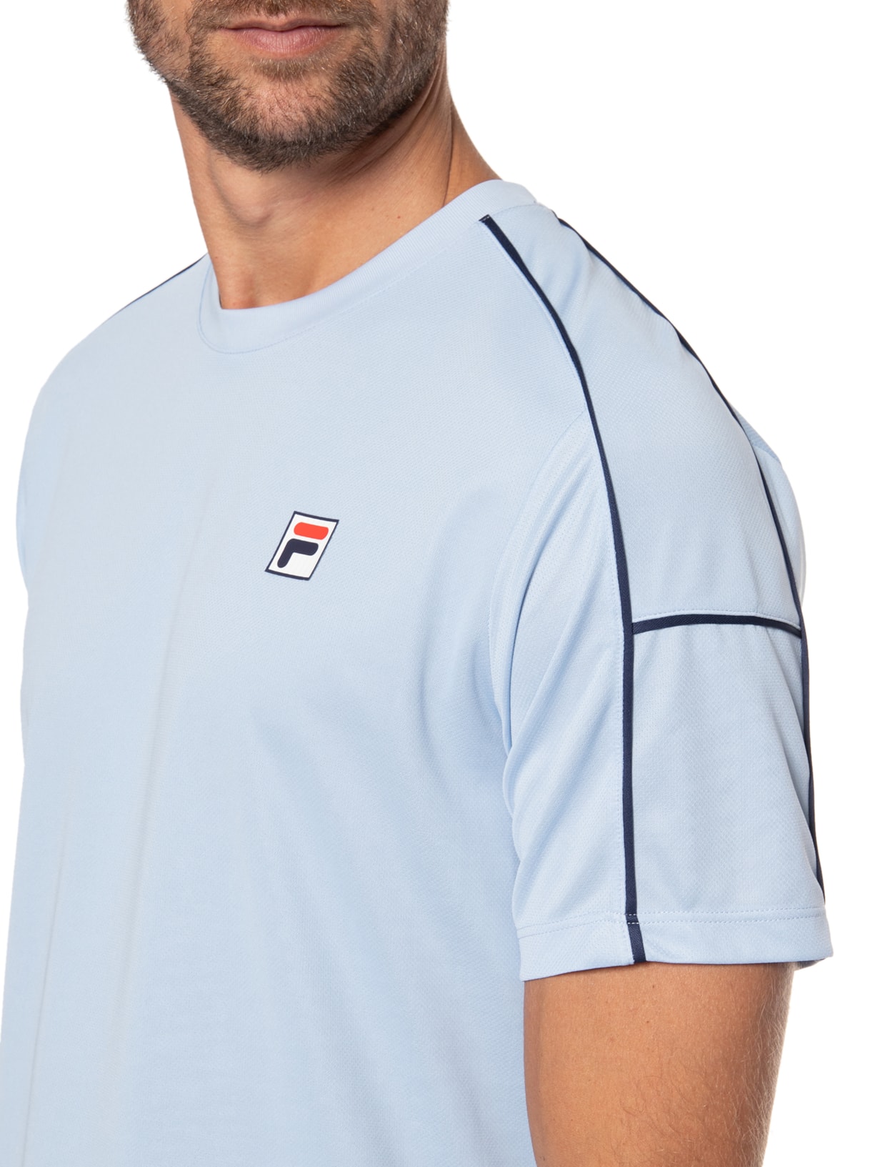 Camiseta Masculina Tennis Line Azul Fila