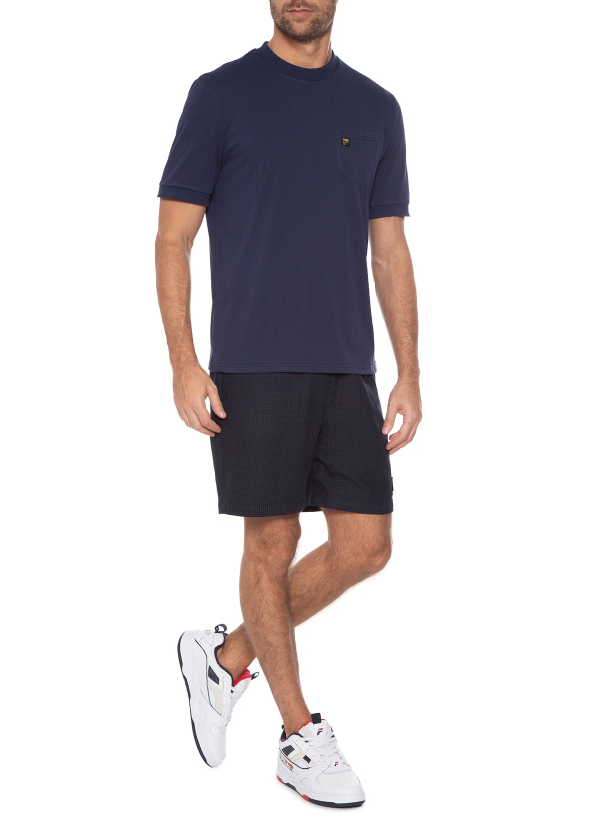 Camiseta Masculina Teo Azul Fila