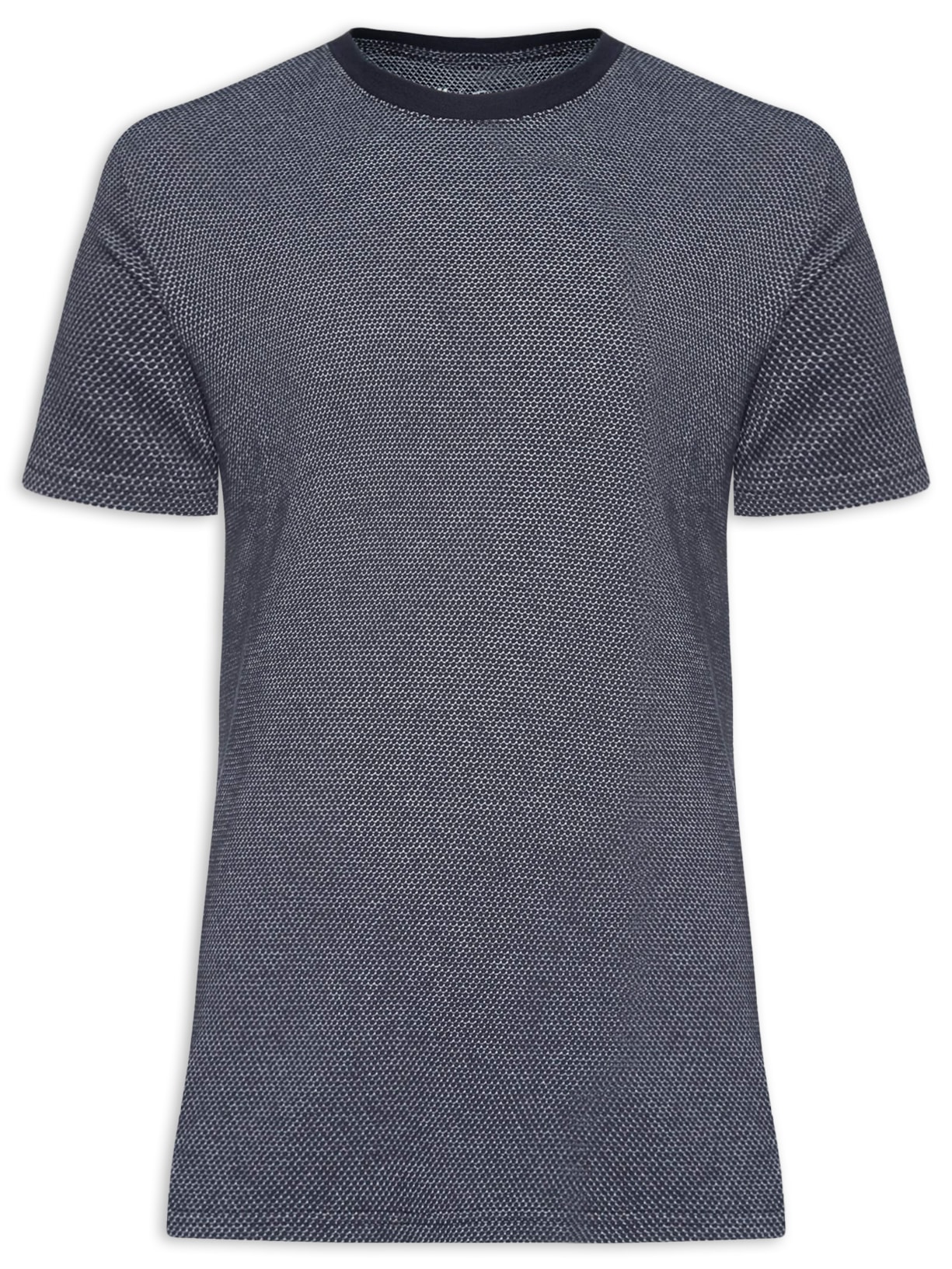 Camiseta Masculina Textura Roca - Azul