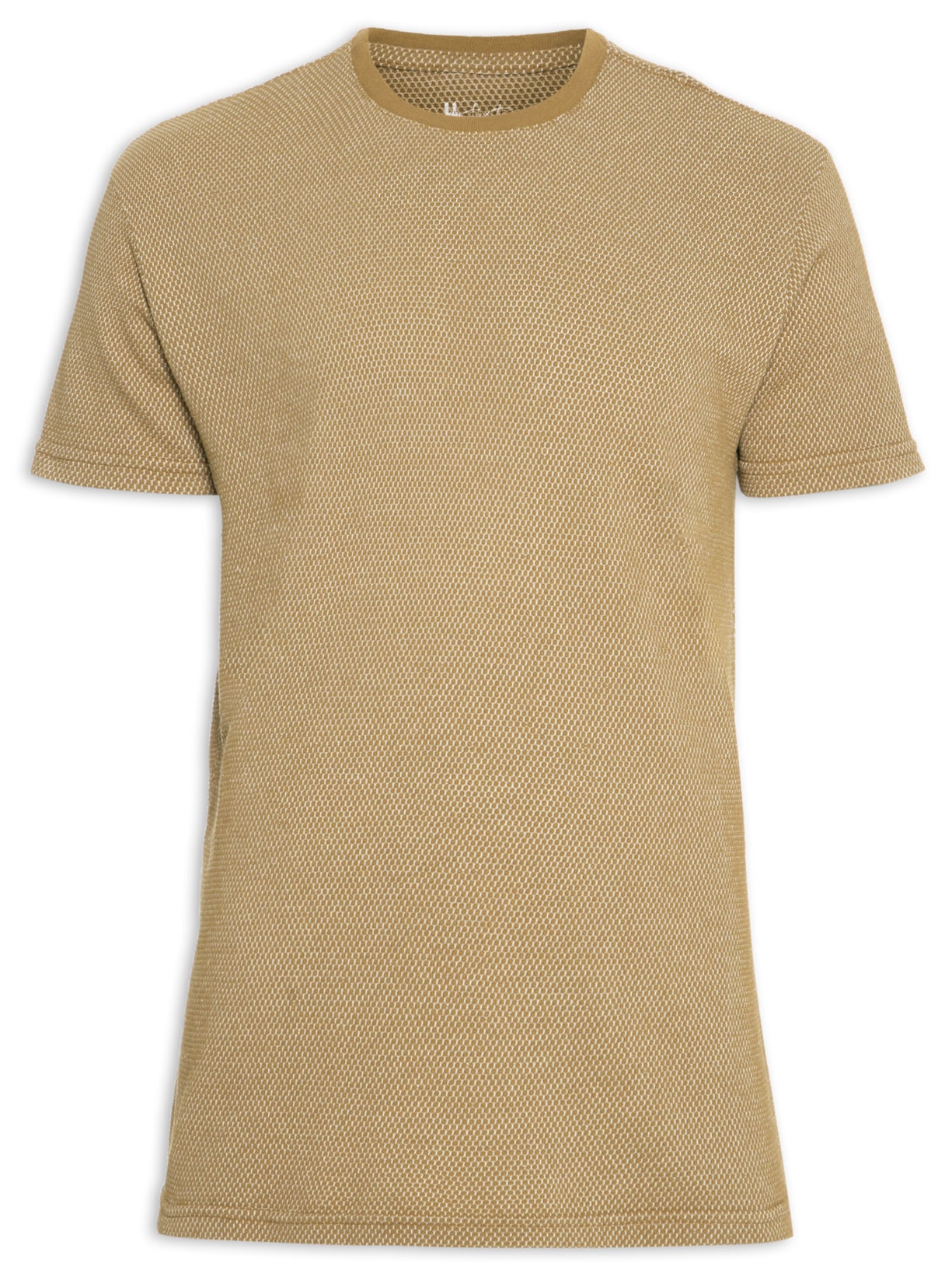 Camiseta Masculina Textura Roca - Marrom