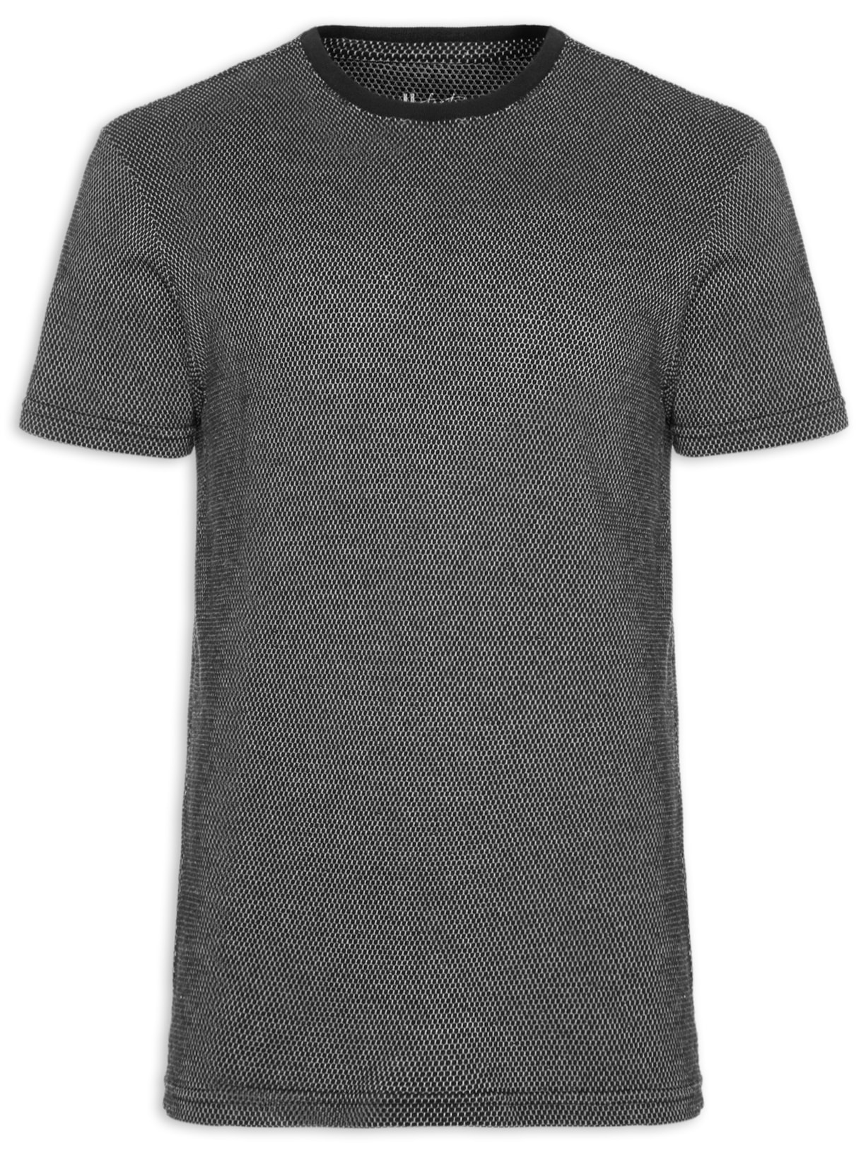 Camiseta Masculina Textura Roca - Preto