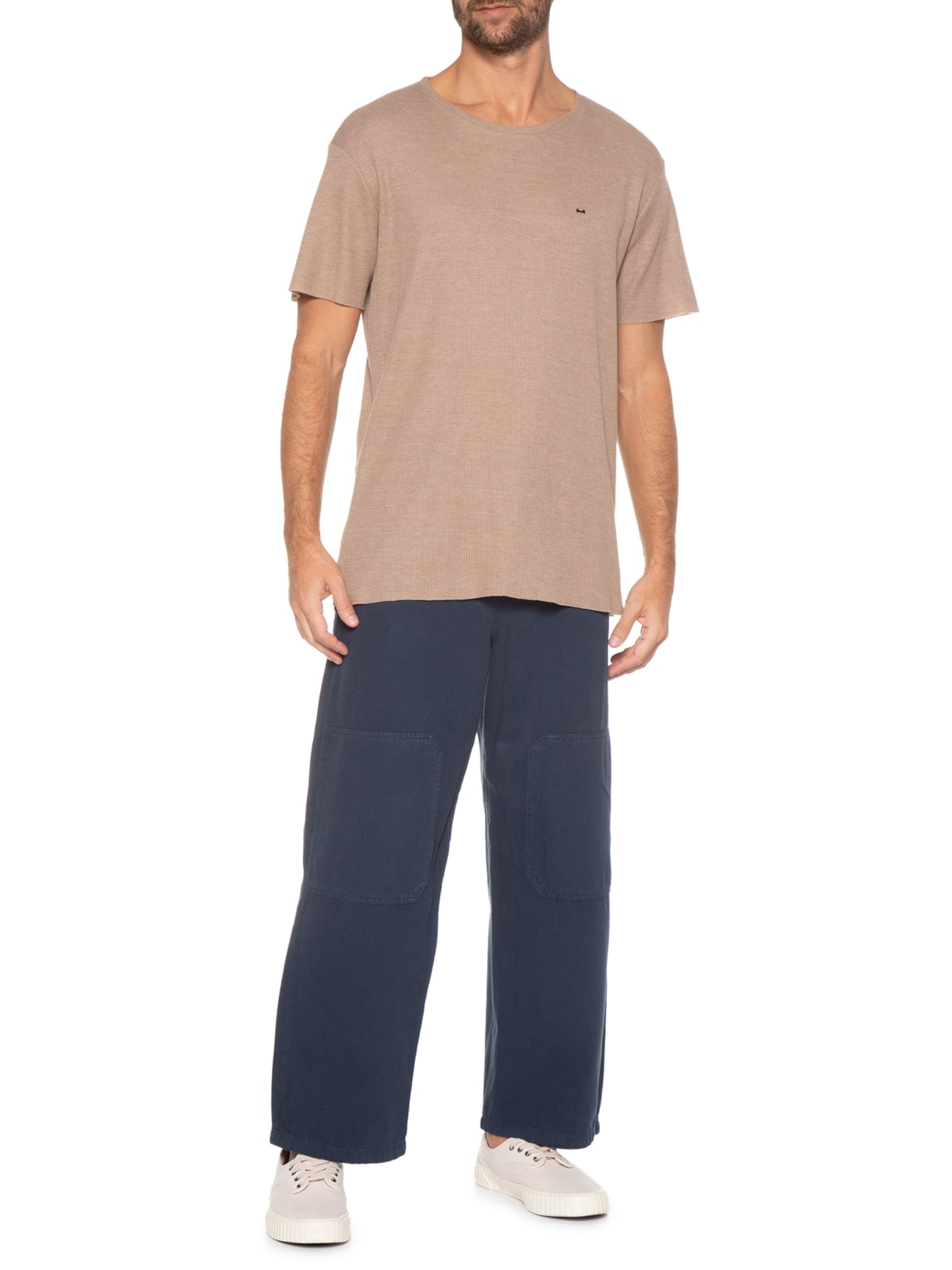 Camiseta Masculina Texturizada Bege Melty Rj