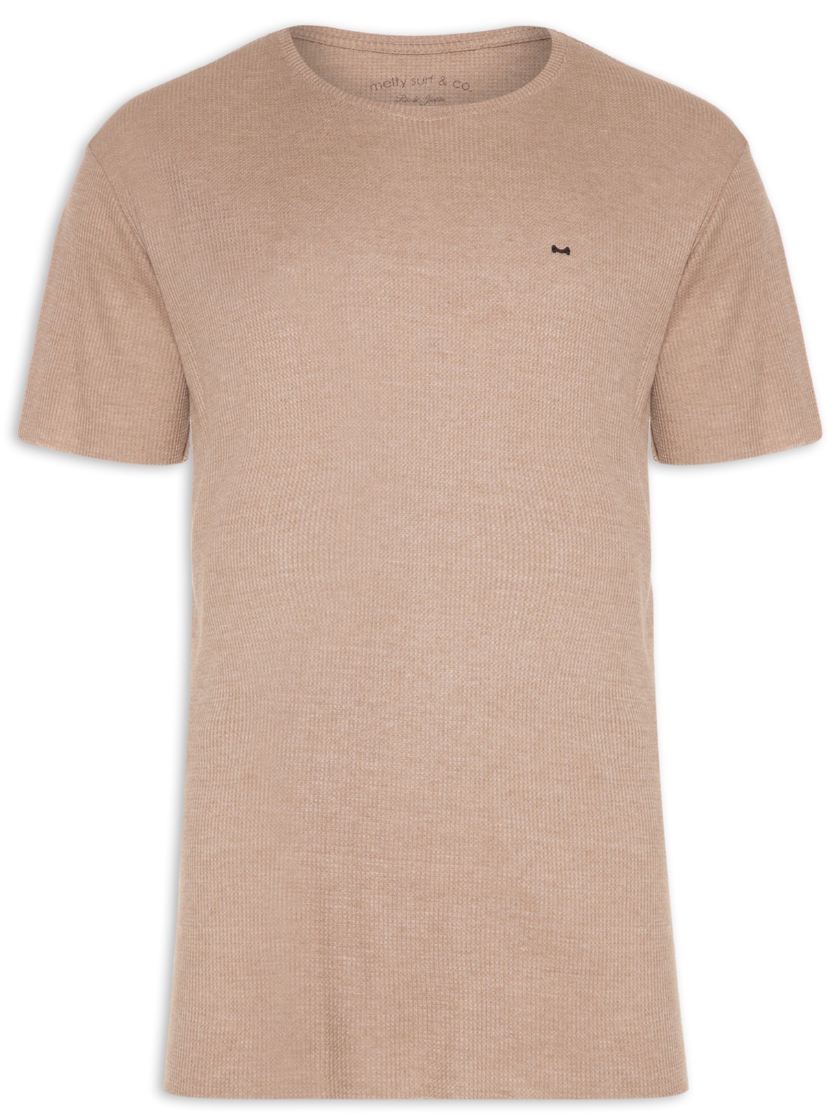 Camiseta Masculina Texturizada Bege Melty Rj