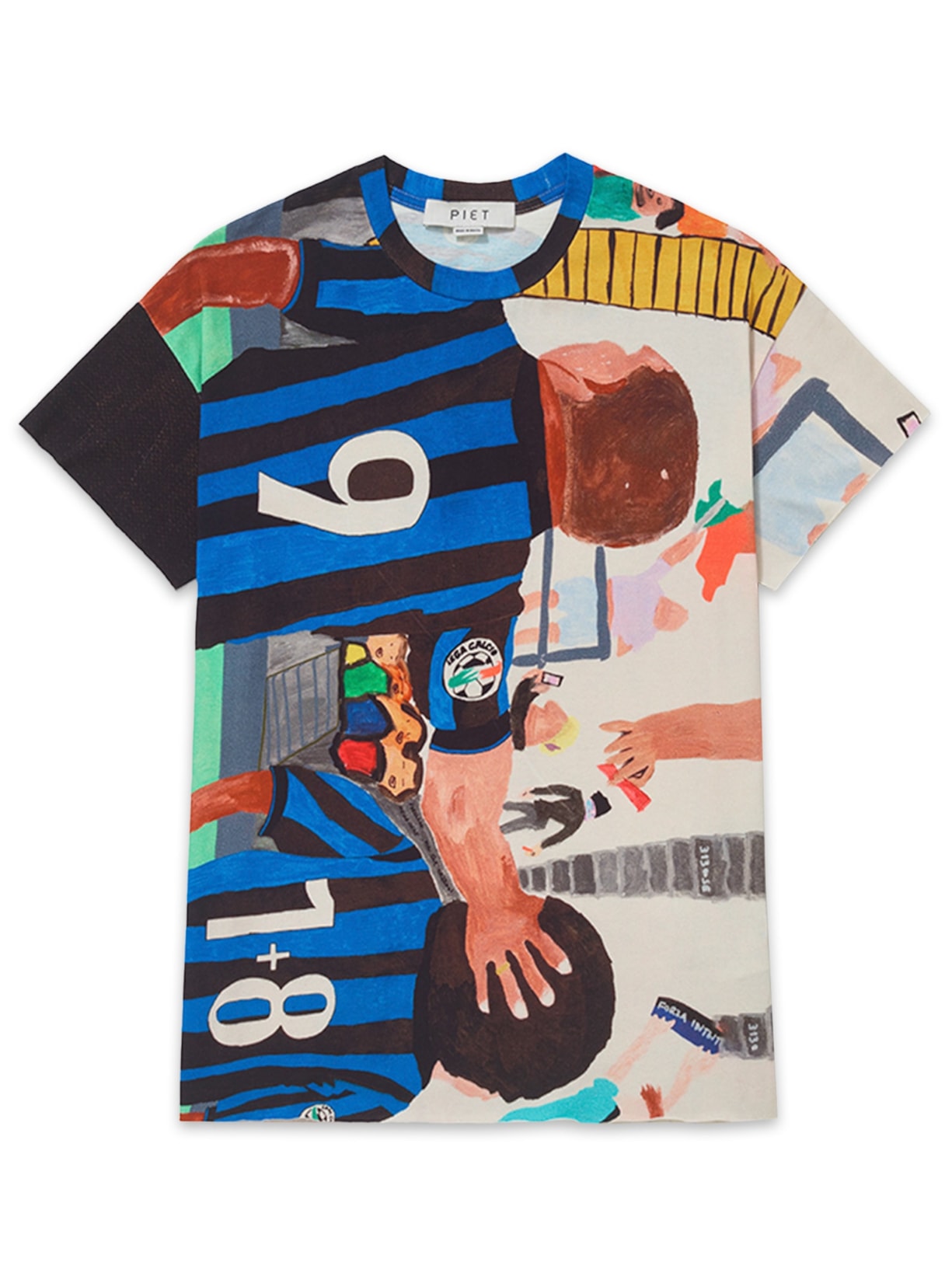 Camiseta Masculina The Nines Raw Edge Azul Piet