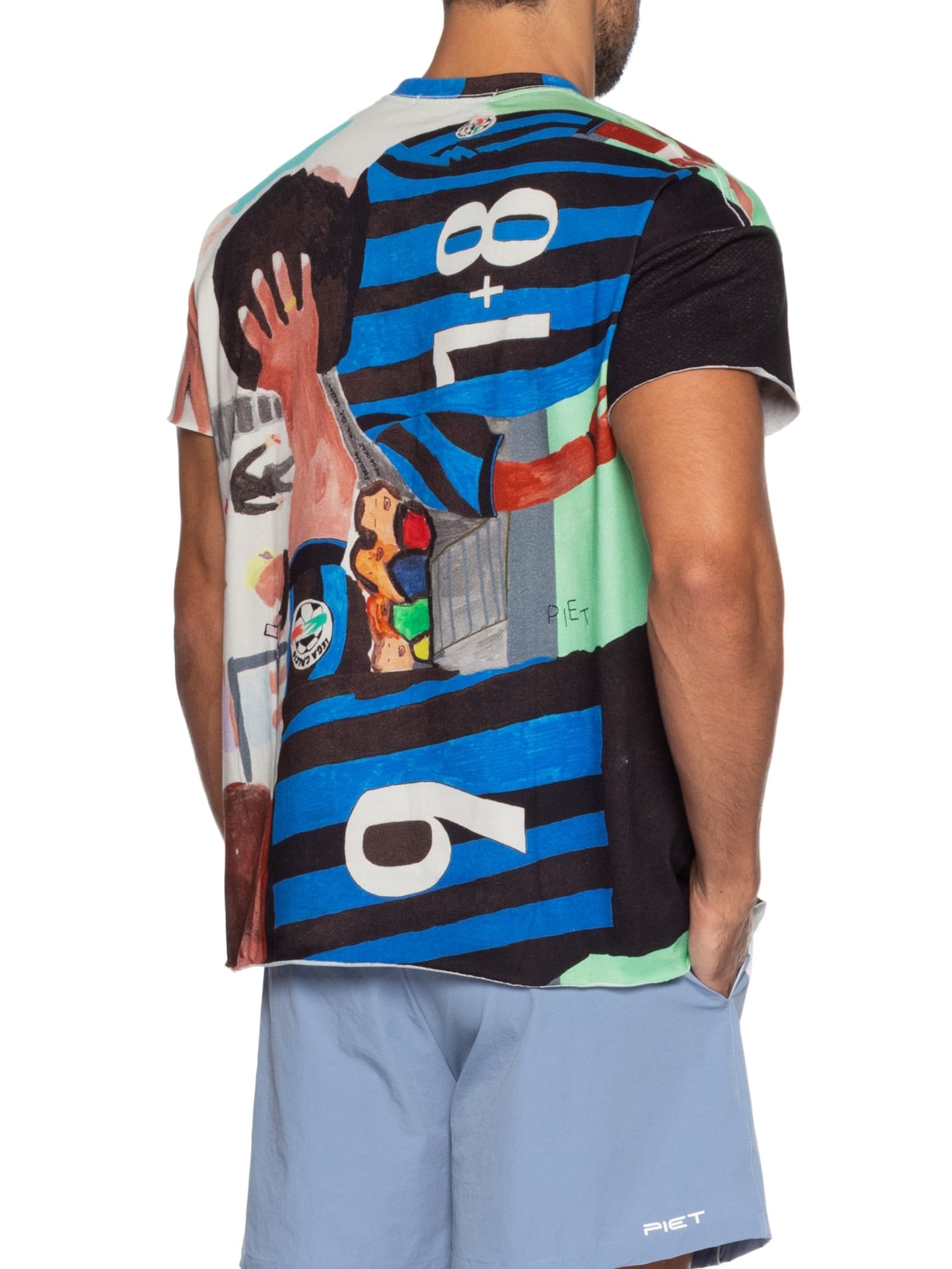 Camiseta Masculina The Nines Raw Edge Azul Piet