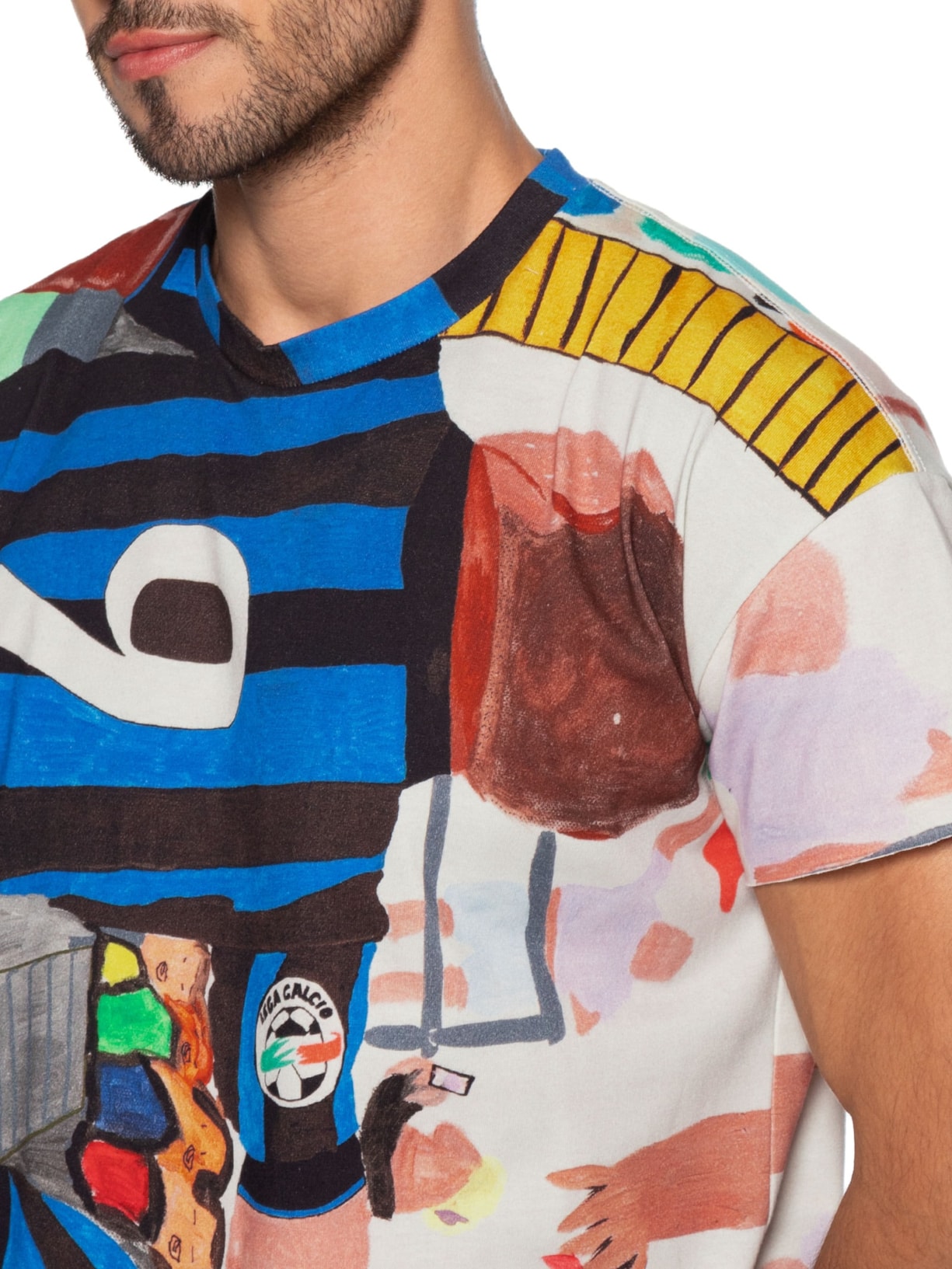 Camiseta Masculina The Nines Raw Edge Azul Piet