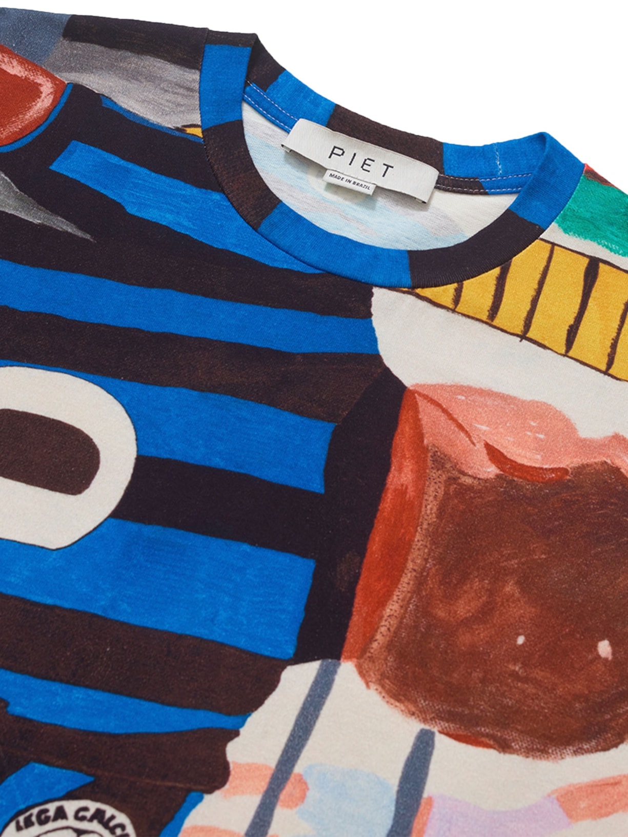 Camiseta Masculina The Nines Raw Edge Azul Piet