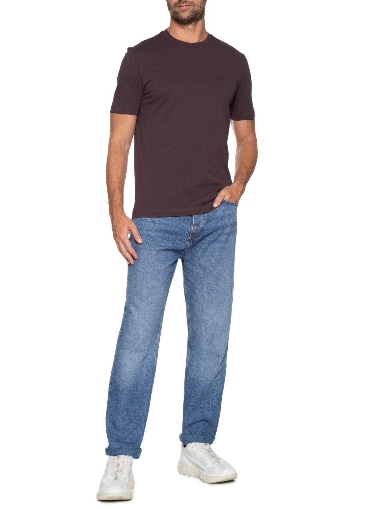 Camiseta Masculina Thompson Marrom Escuro Boss
