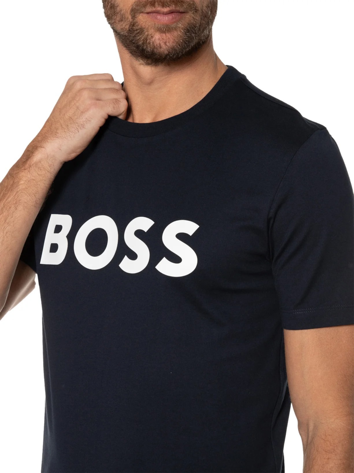 Camiseta Masculina Tiburt Azul Boss