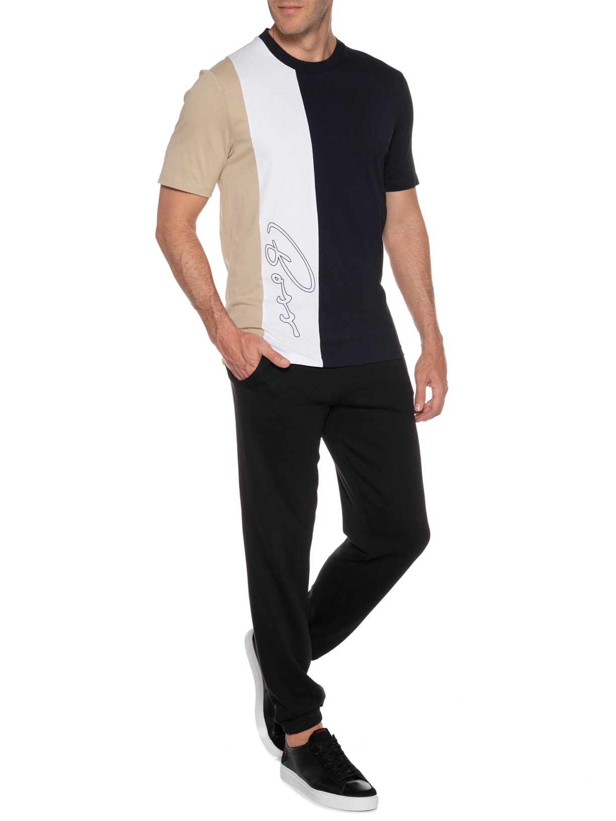 Camiseta Masculina Tiburt Azul Boss