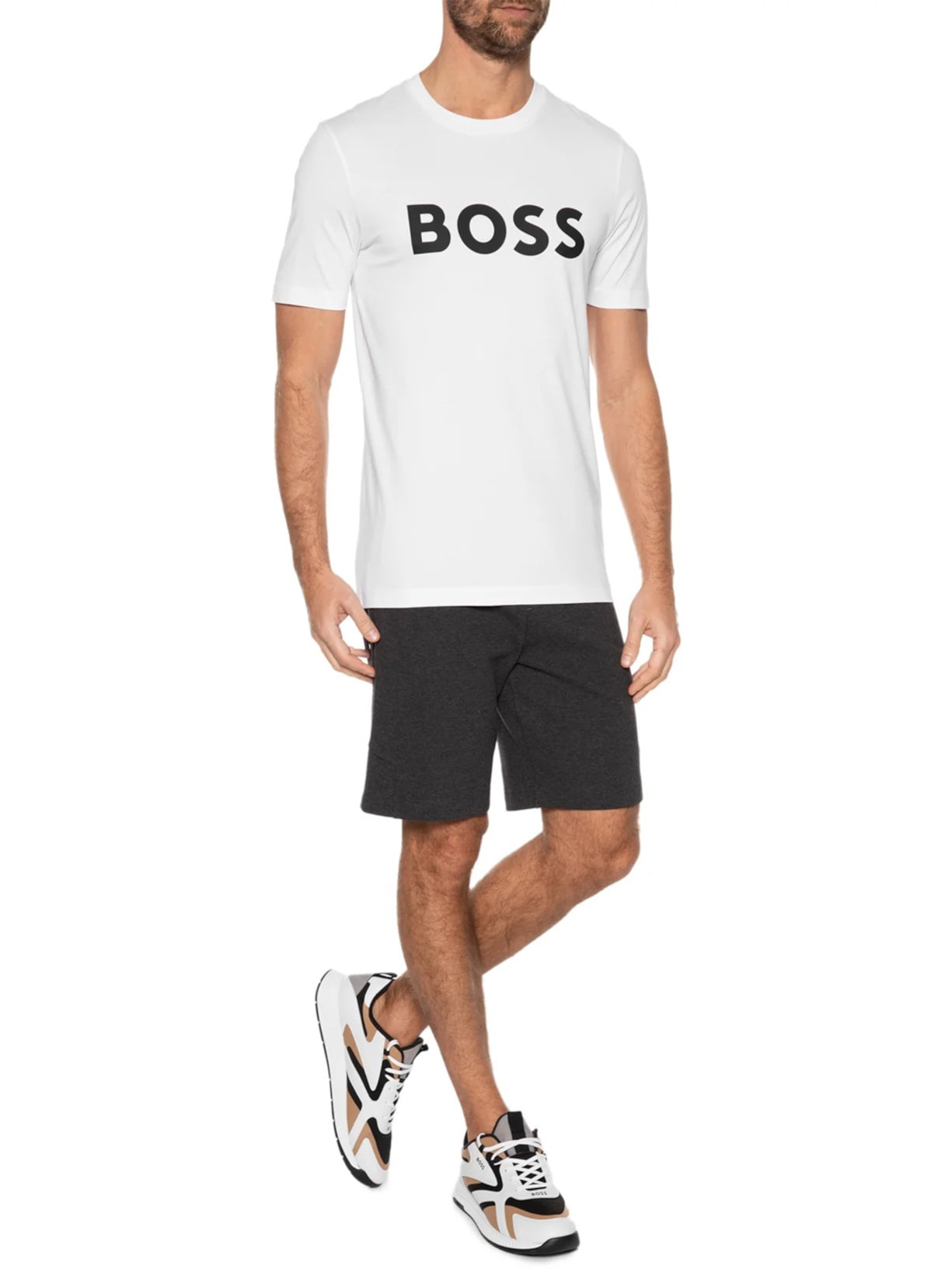 Camiseta Masculina Tiburt Branco Boss