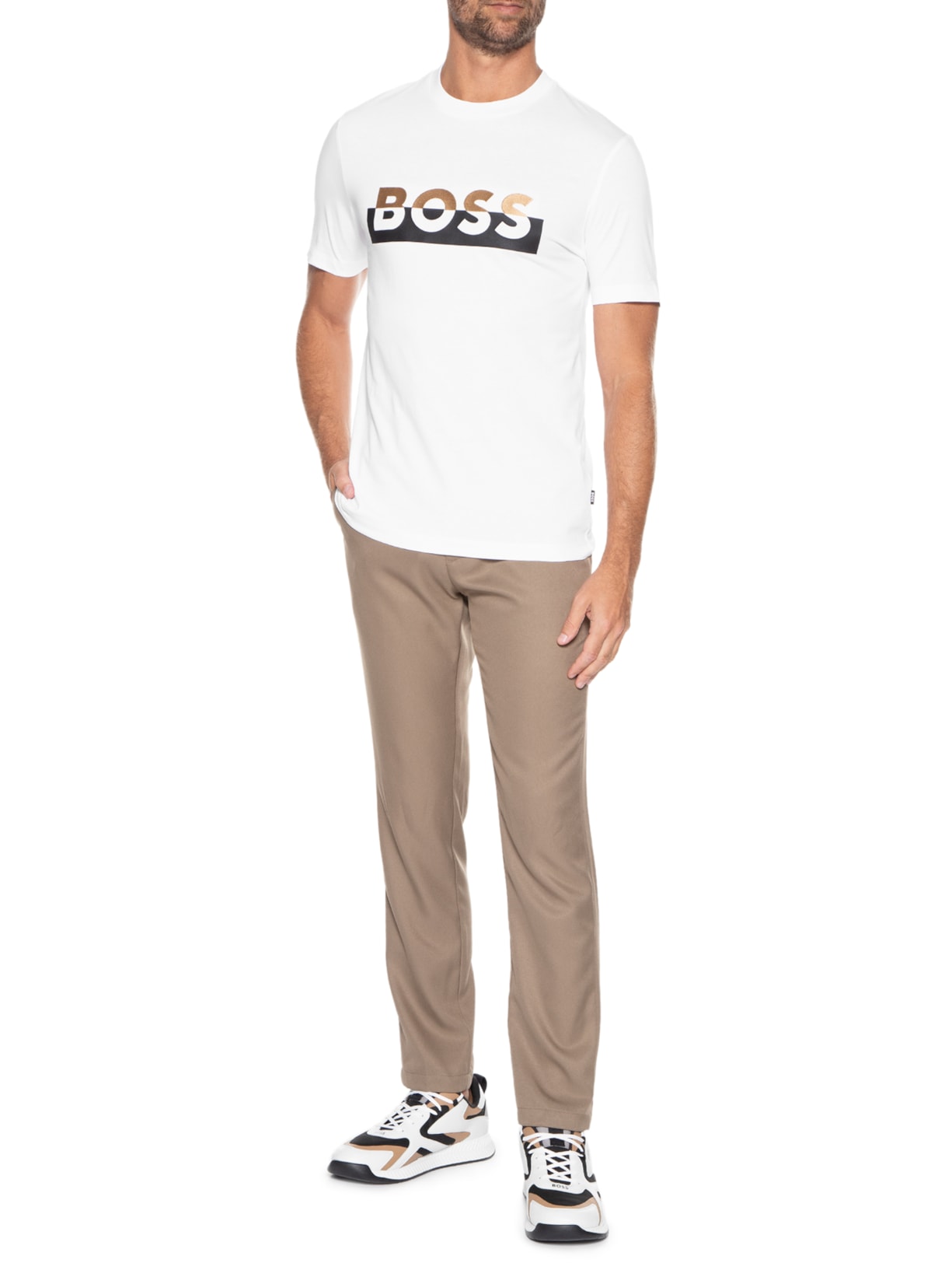 Camiseta Masculina Tiburt Branco Boss