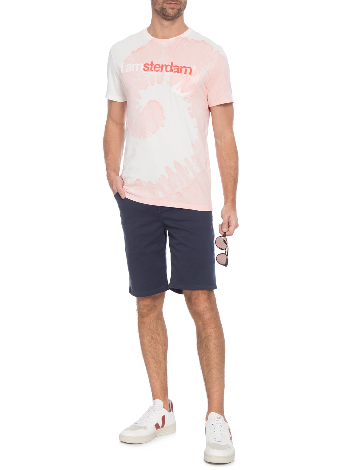 Camiseta Masculina Tie Dye Ams Rosa Von Der Volke