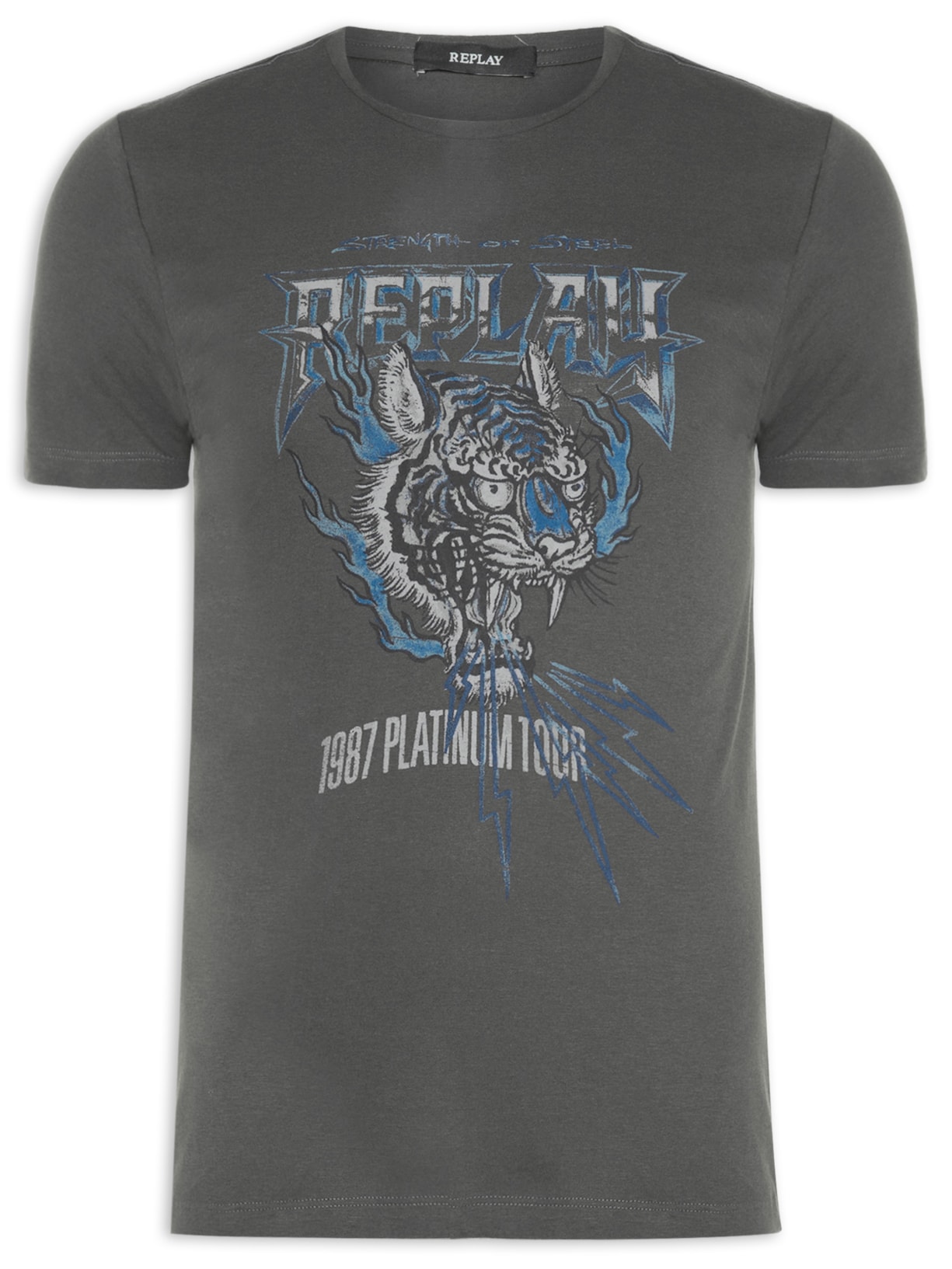 Camiseta Masculina Tigre 1987 - Cinza