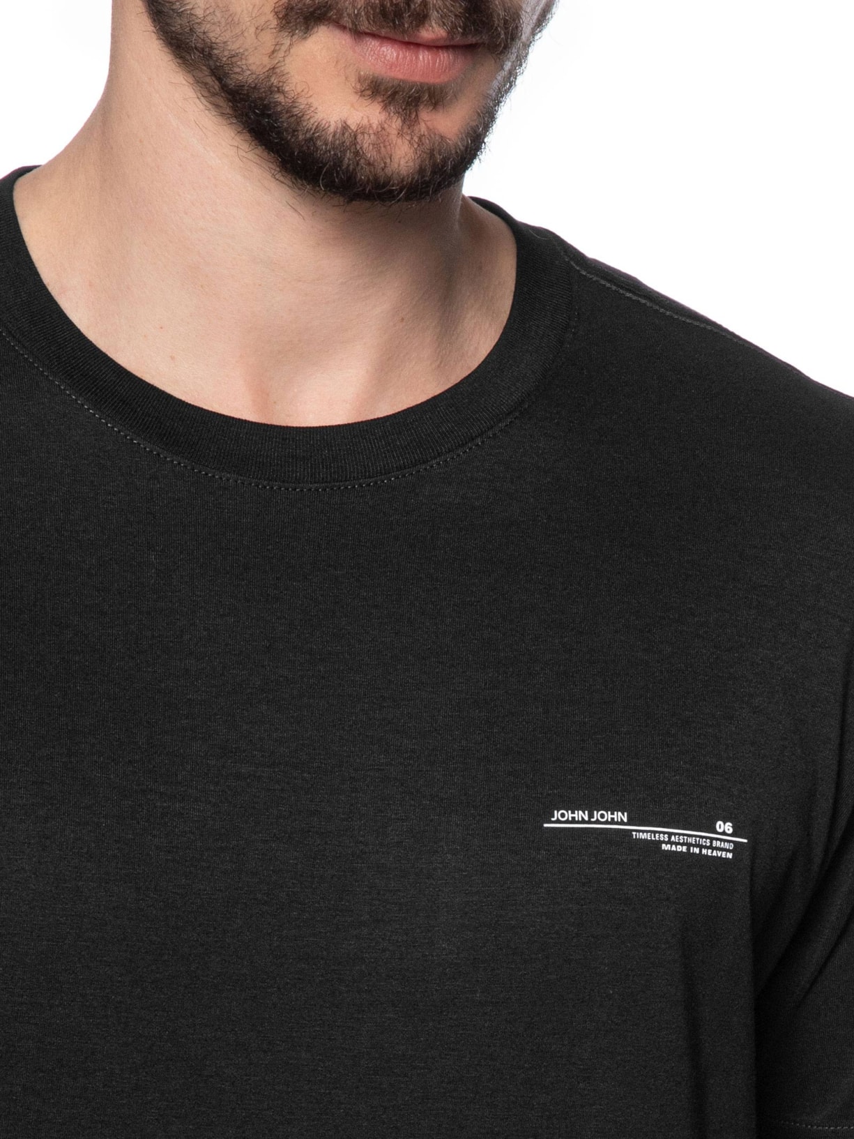 Camiseta Masculina Timeless Brand Preto John John