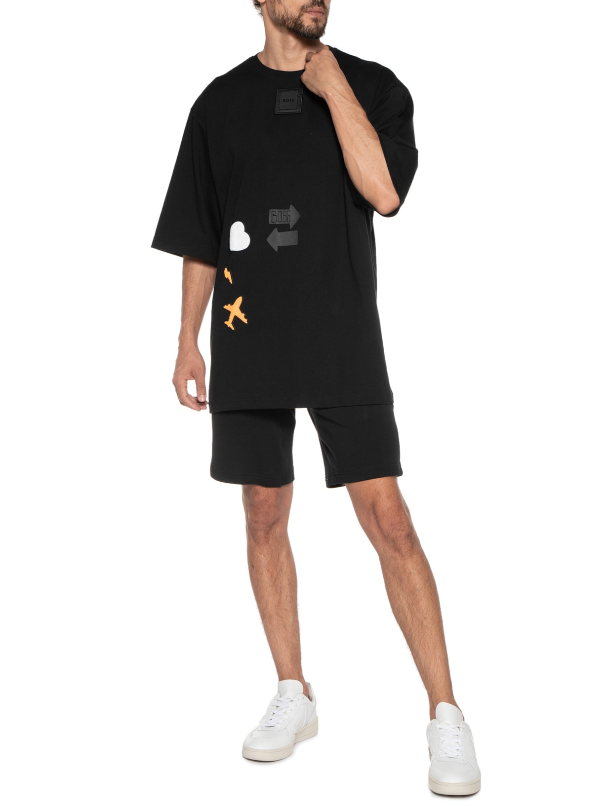 Camiseta Masculina Timono Lotus Preto Boss