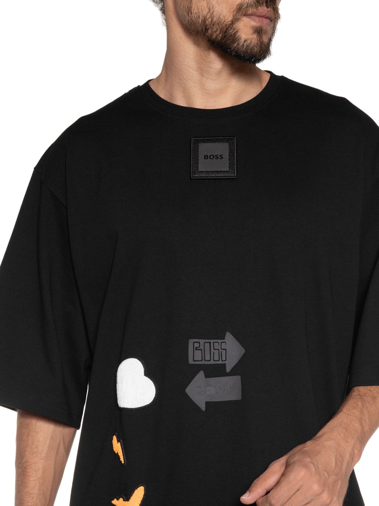 Camiseta Masculina Timono Lotus Preto Boss