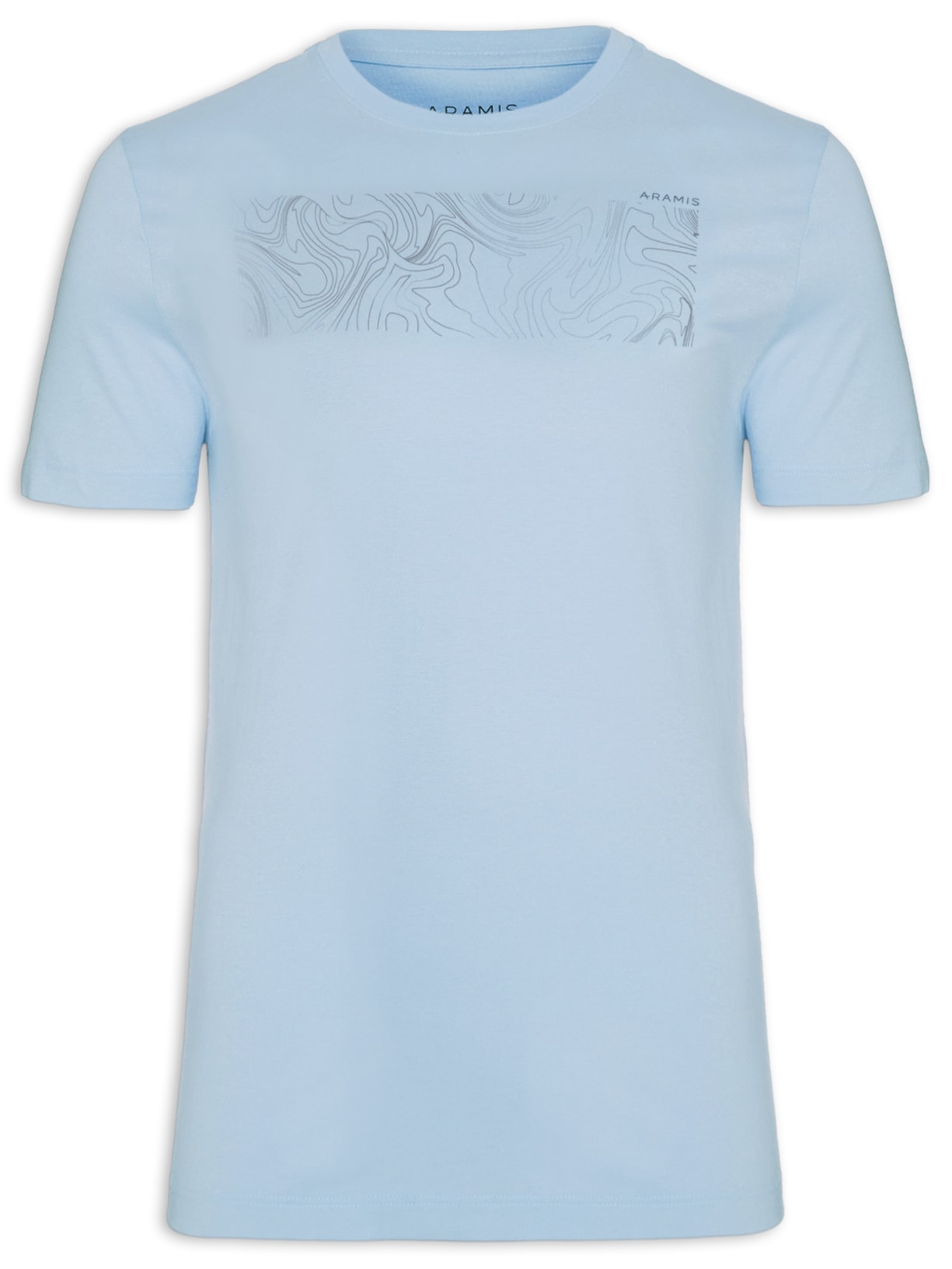 Camiseta Masculina Tingimento Eco Maps - Azul