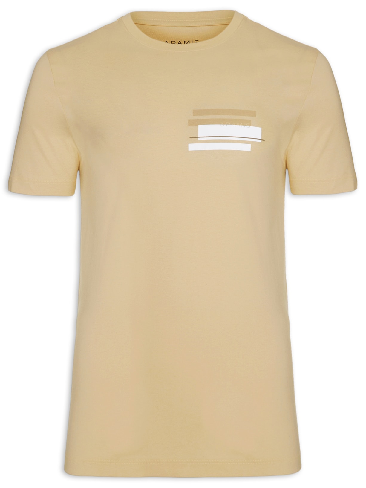 Camiseta Masculina Tingimento Eco Tarjas - Bege