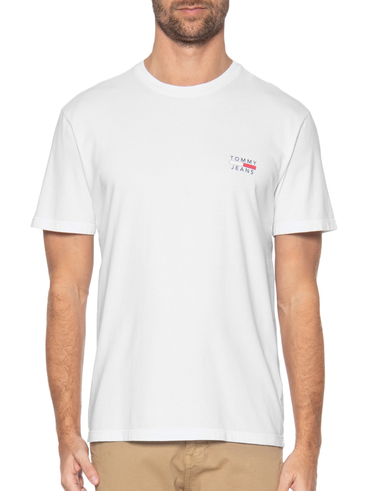 Camiseta Masculina Tjm Chest Logo Tee Branco Tommy Jeans