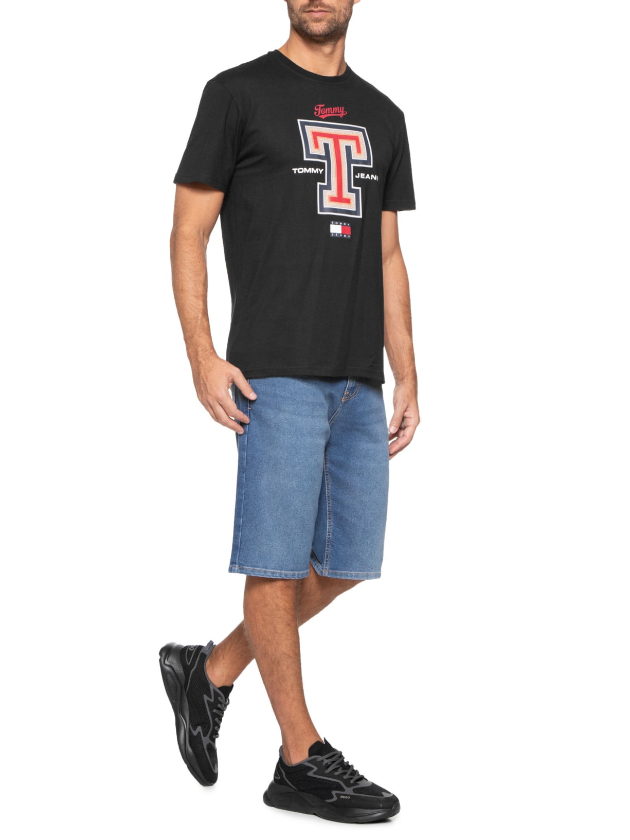 Camiseta Masculina Tjm Reg Modern Sport T Preto Tommy Jeans