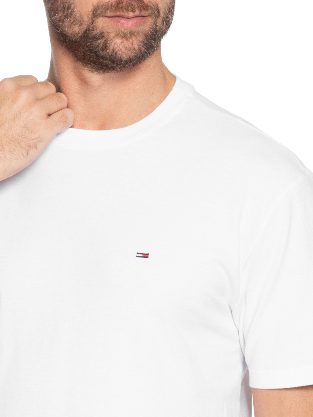 Camiseta Masculina Tjm Slim C Neck Tee Branco Tommy Jeans