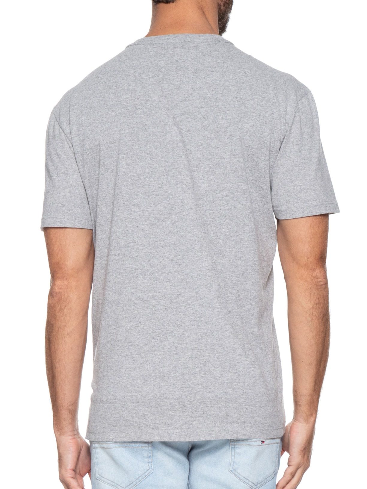 Camiseta Masculina Tjm Slim C Neck Tee Cinza Tommy Jeans