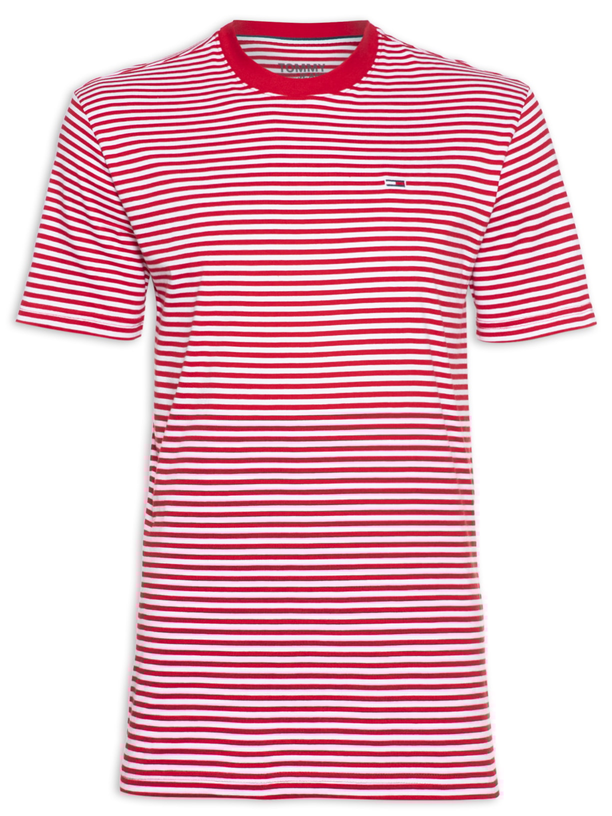 Camiseta Masculina Tjm Tommy Classics Stripe - Vermelho