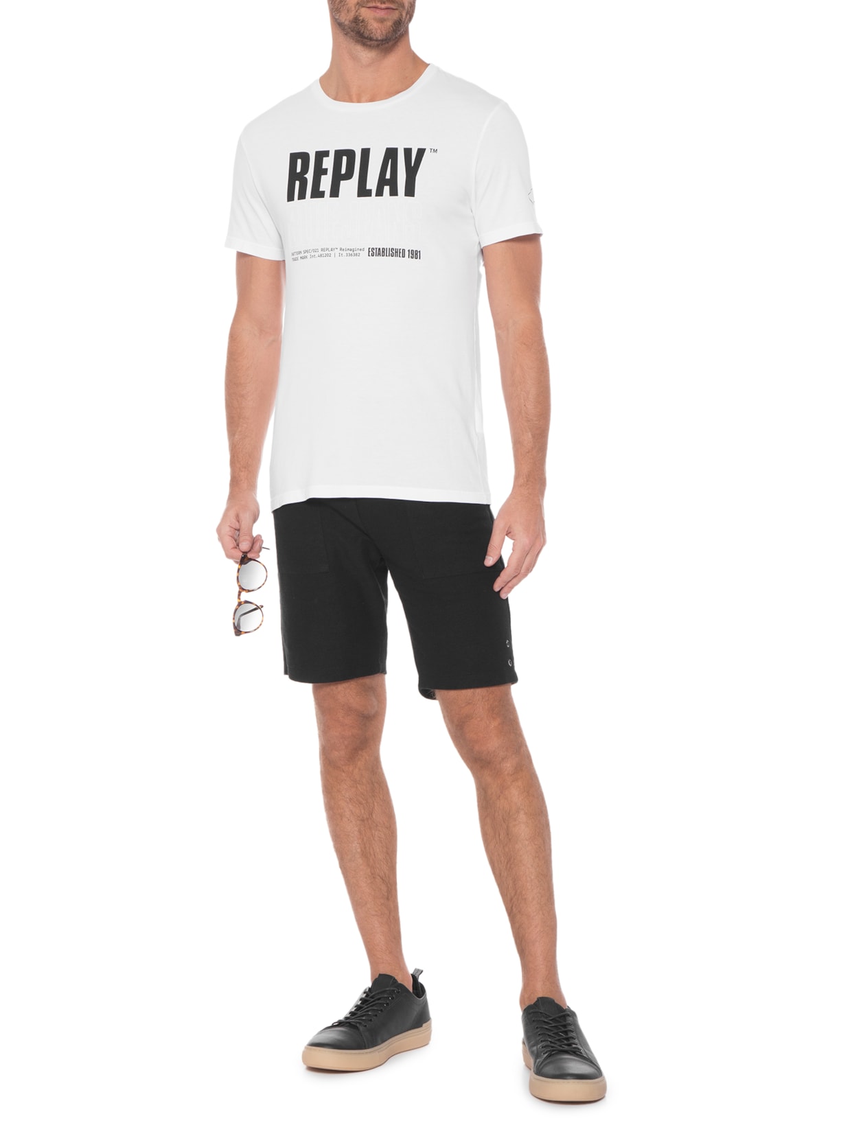 Camiseta Masculina Tm Branco Replay