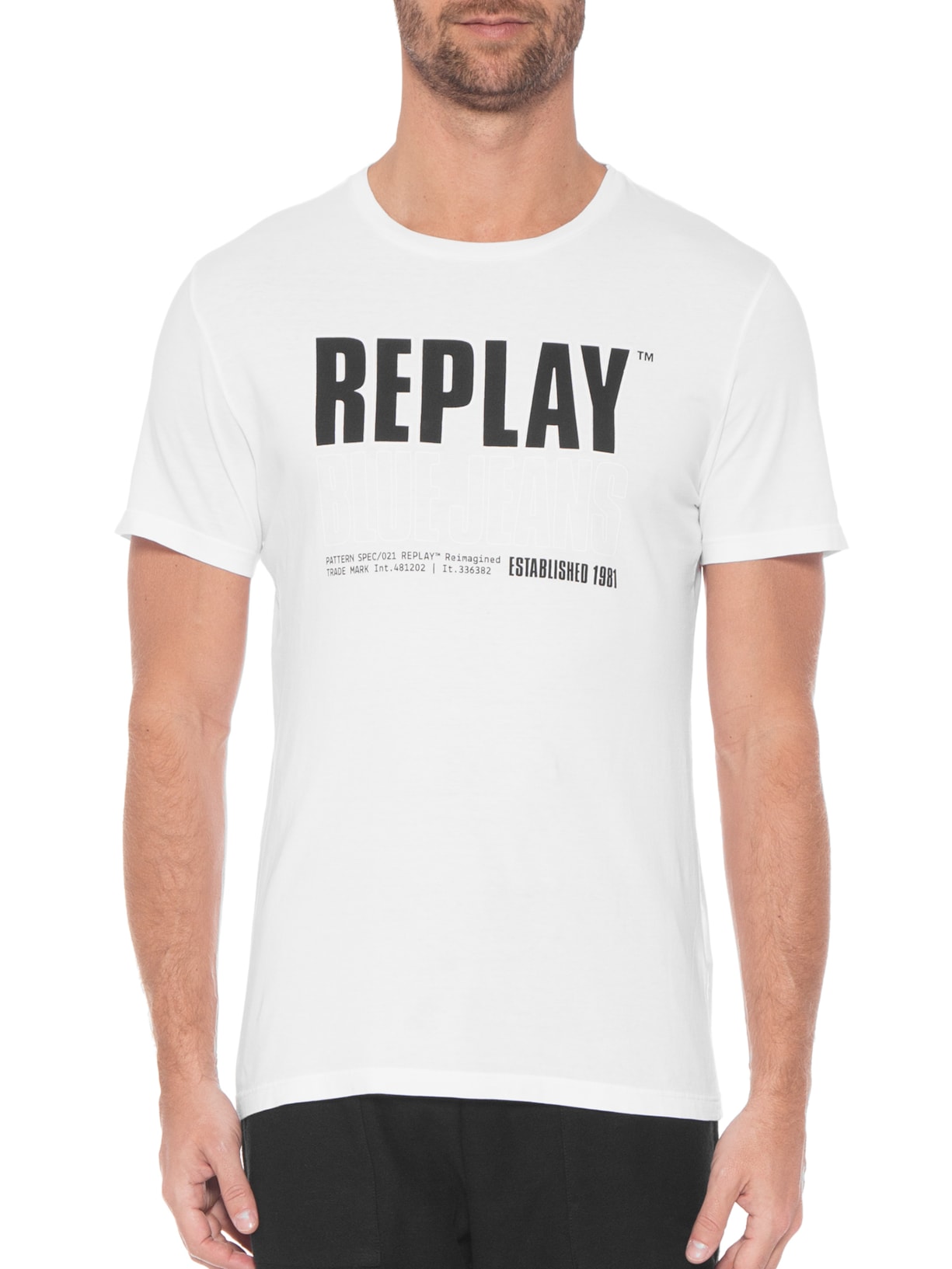 Camiseta Masculina Tm Branco Replay