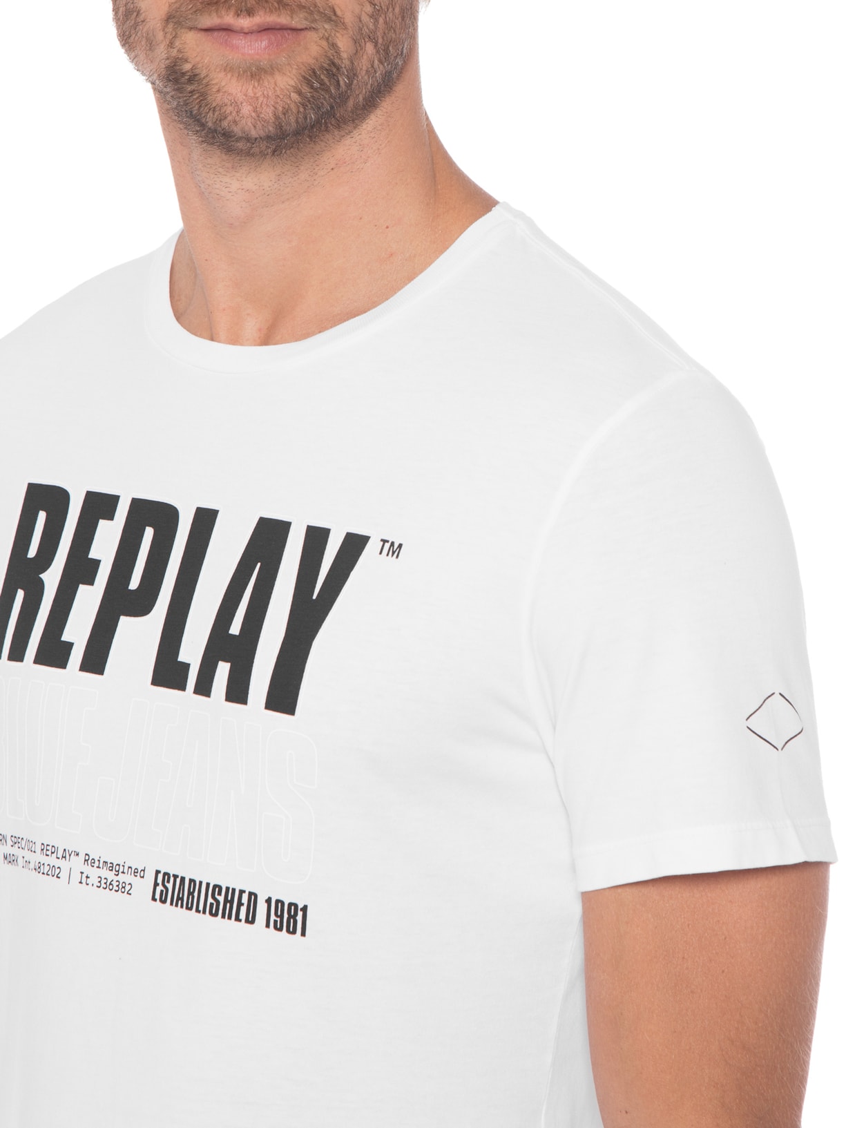 Camiseta Masculina Tm Branco Replay