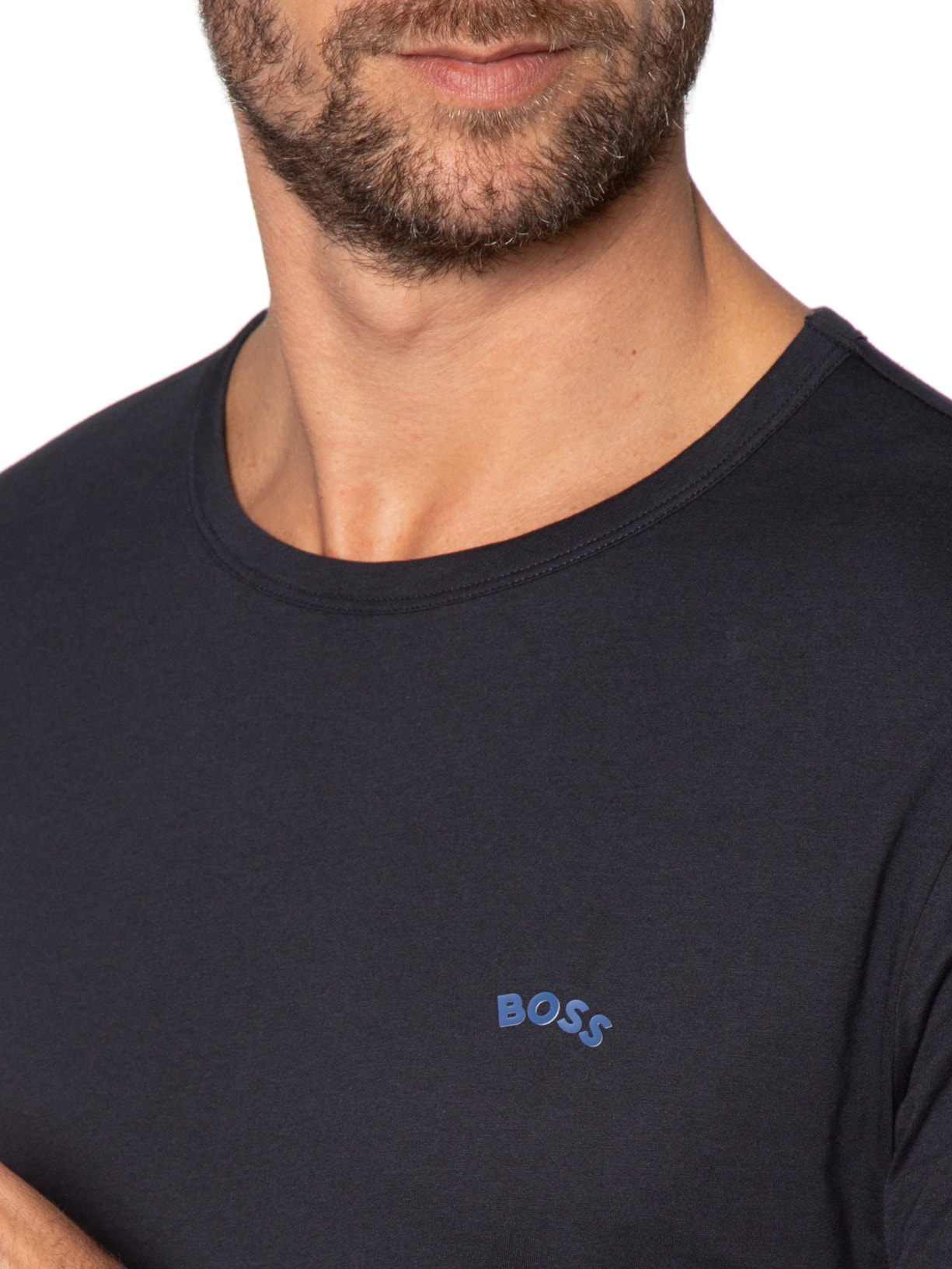 Camiseta Masculina Togn Curved Azul Boss