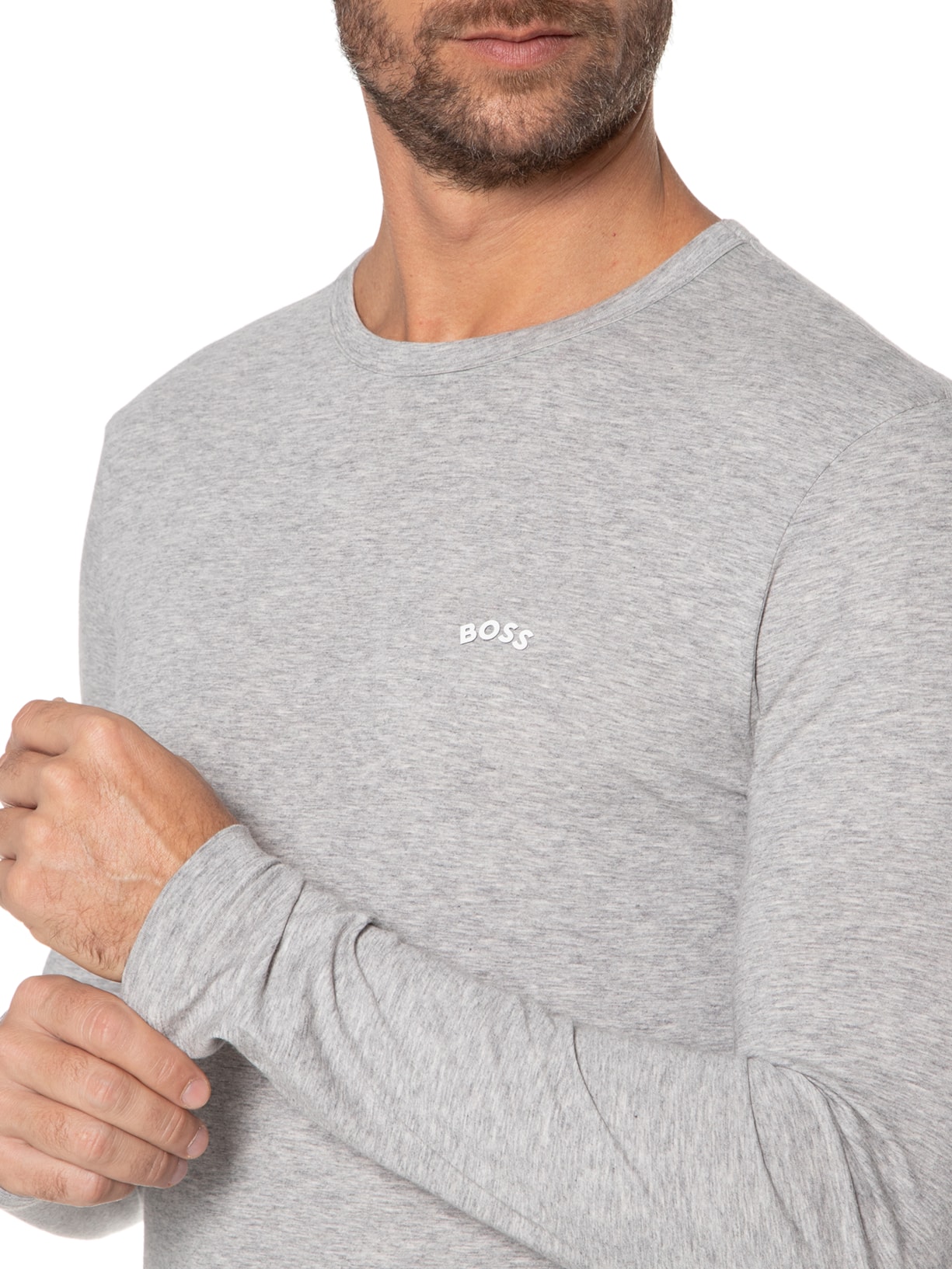 Camiseta Masculina Togn Curved Cinza Boss