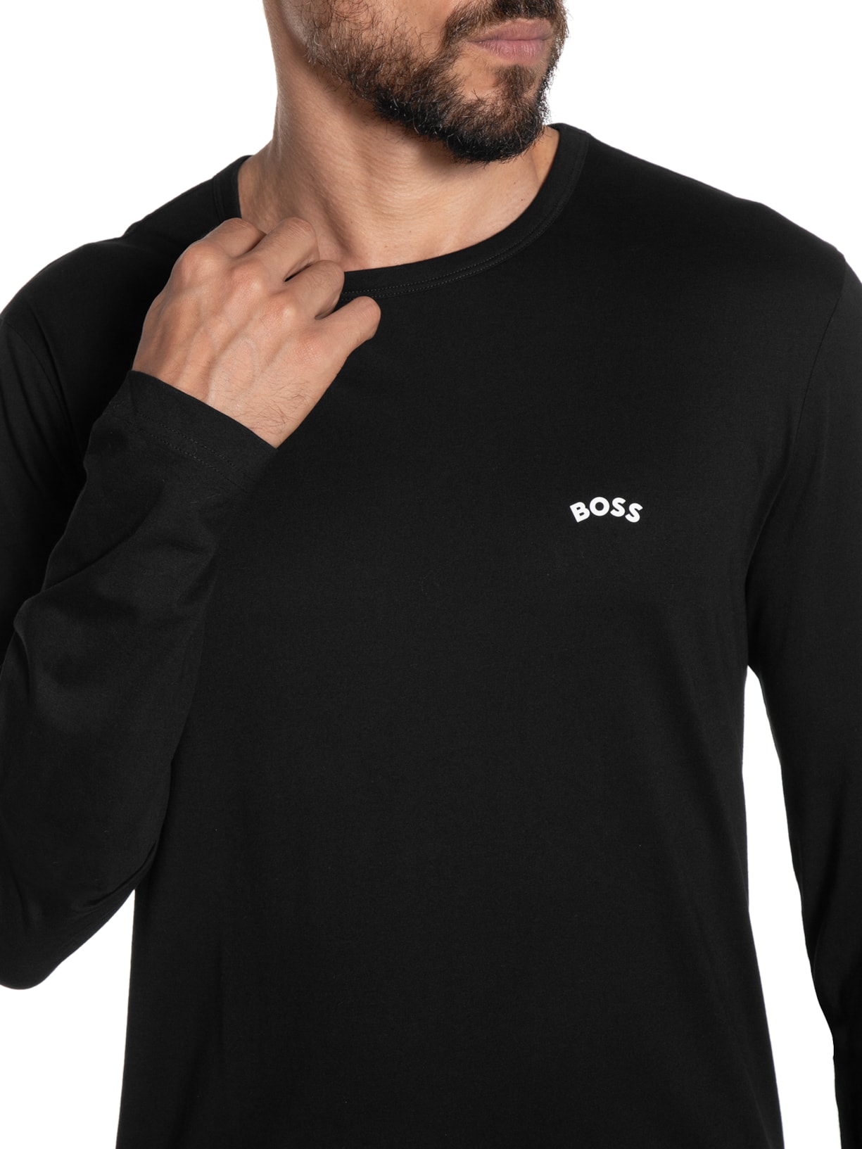 Camiseta Masculina Togn Curved Preto Boss