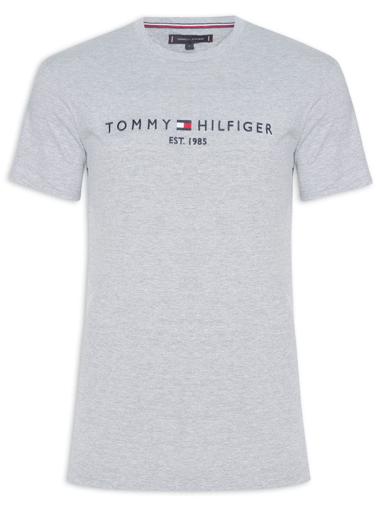 Camiseta Masculina Tommy Logo - Cinza