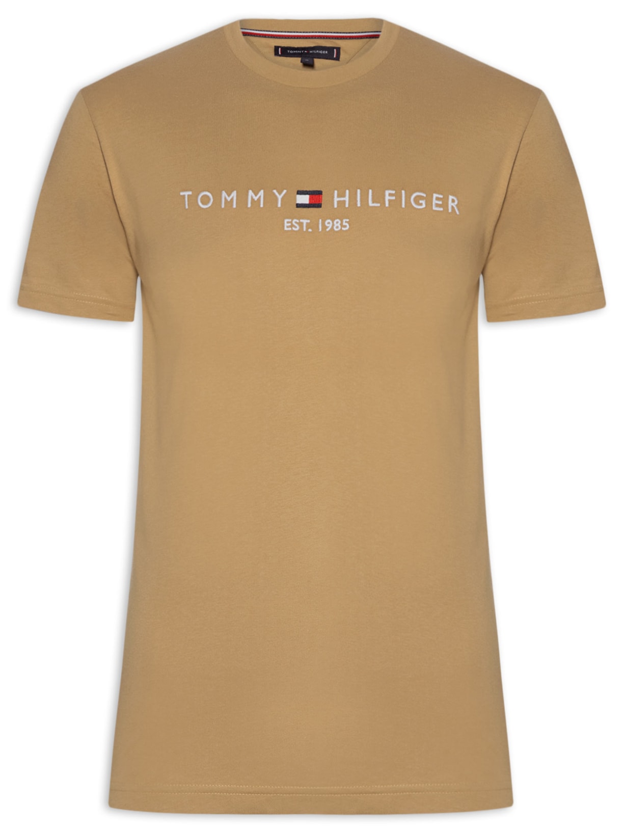 Camiseta Masculina Tommy Logo Tee - Marrom