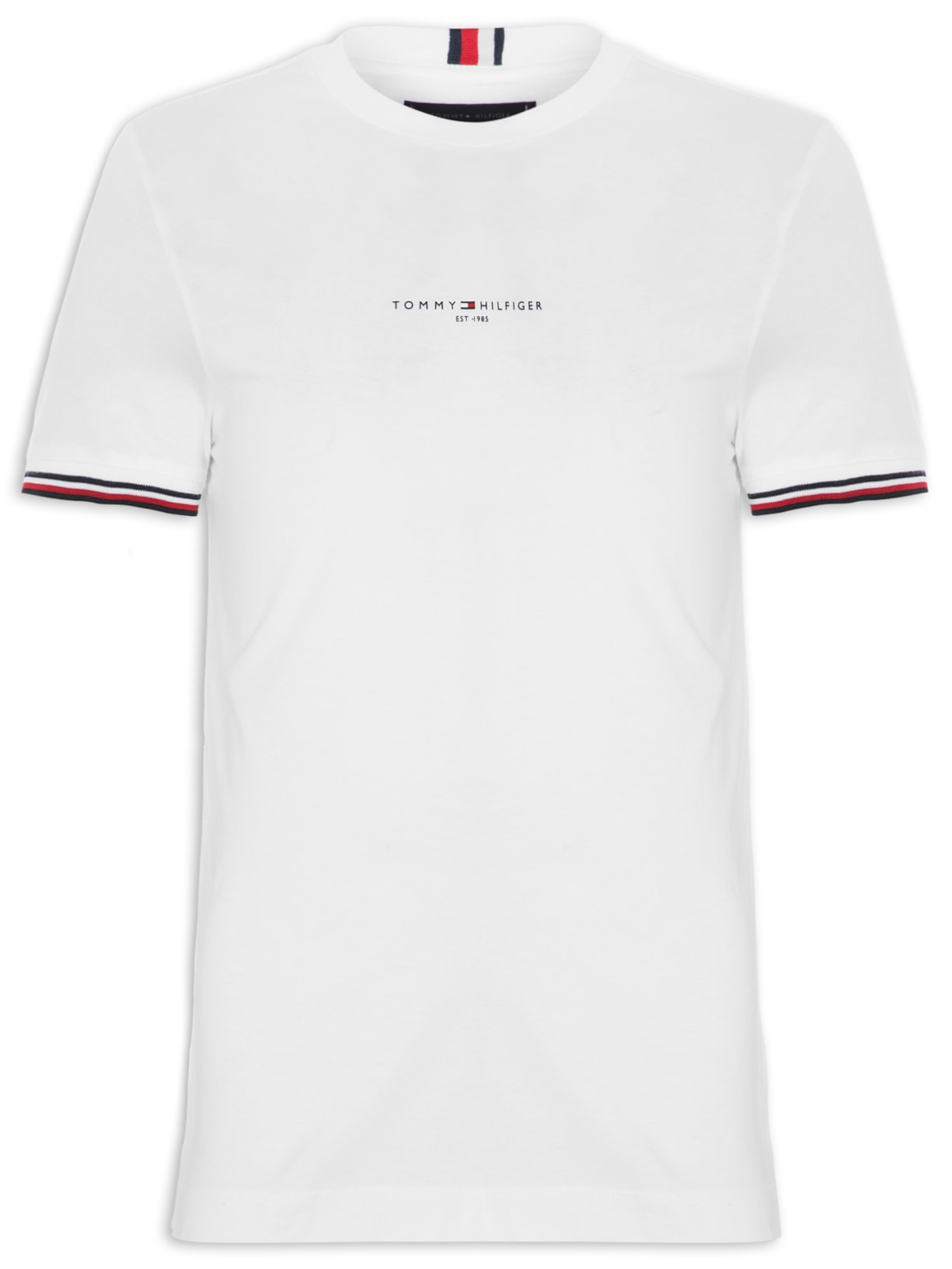 Camiseta Masculina Tommy Logo Tipped - Branco